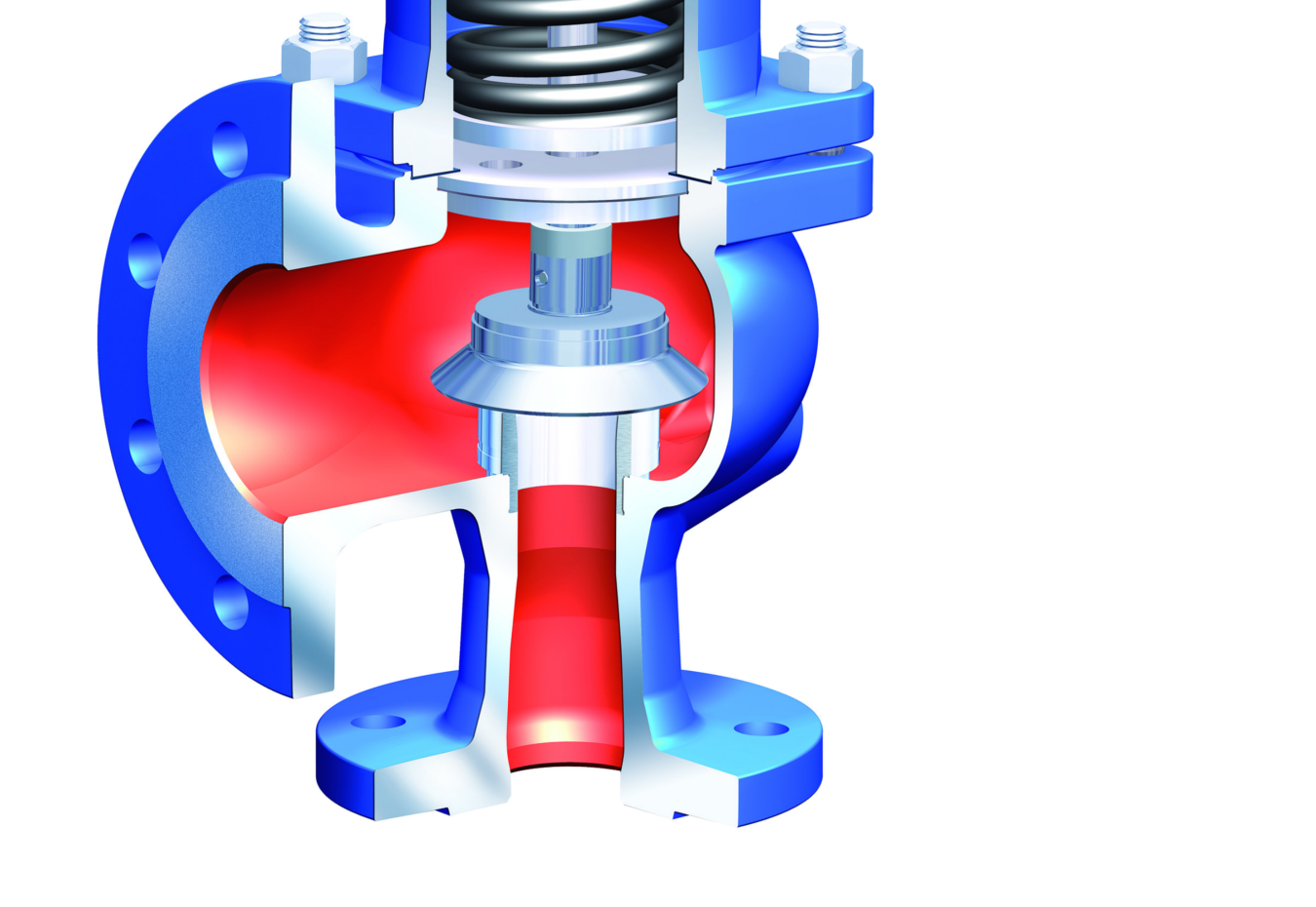 valvola di sicurezza flangiata DN40/DN40 SF0101, ghisa grigia EN-JL1040  FPM, senza leva