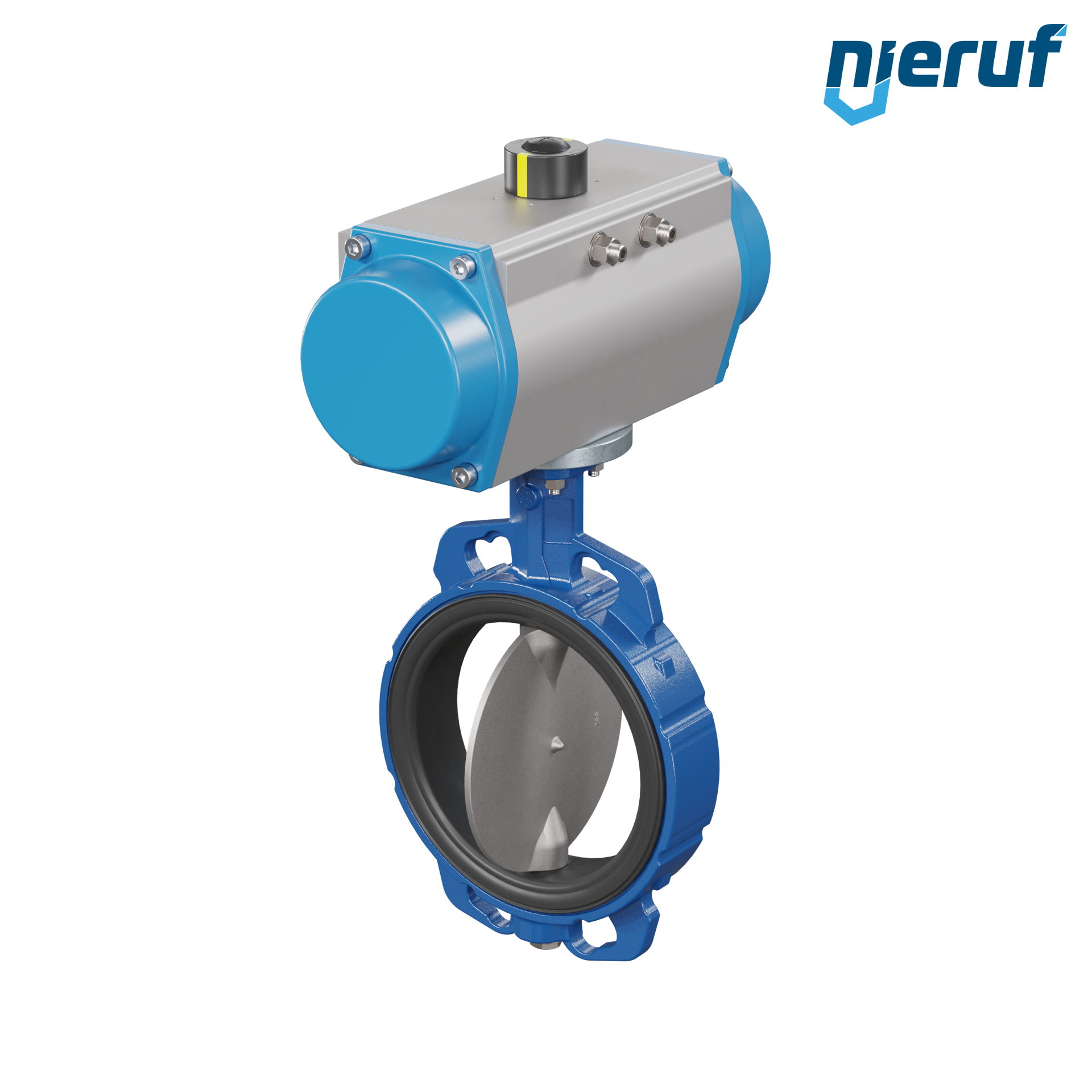 valvola a farfalla DN 200 AK01 EPDM DVGW acqua potabile, WRAS, ACS, W270 attuatore pneumatico a semplice effetto apertura a molla