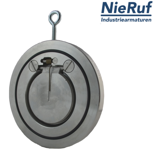 valvola di ritegno a clapet tipo wafer con molla DN125 ZR04 acciaio inossidabile 1.4408 / A351 CF8M metallo