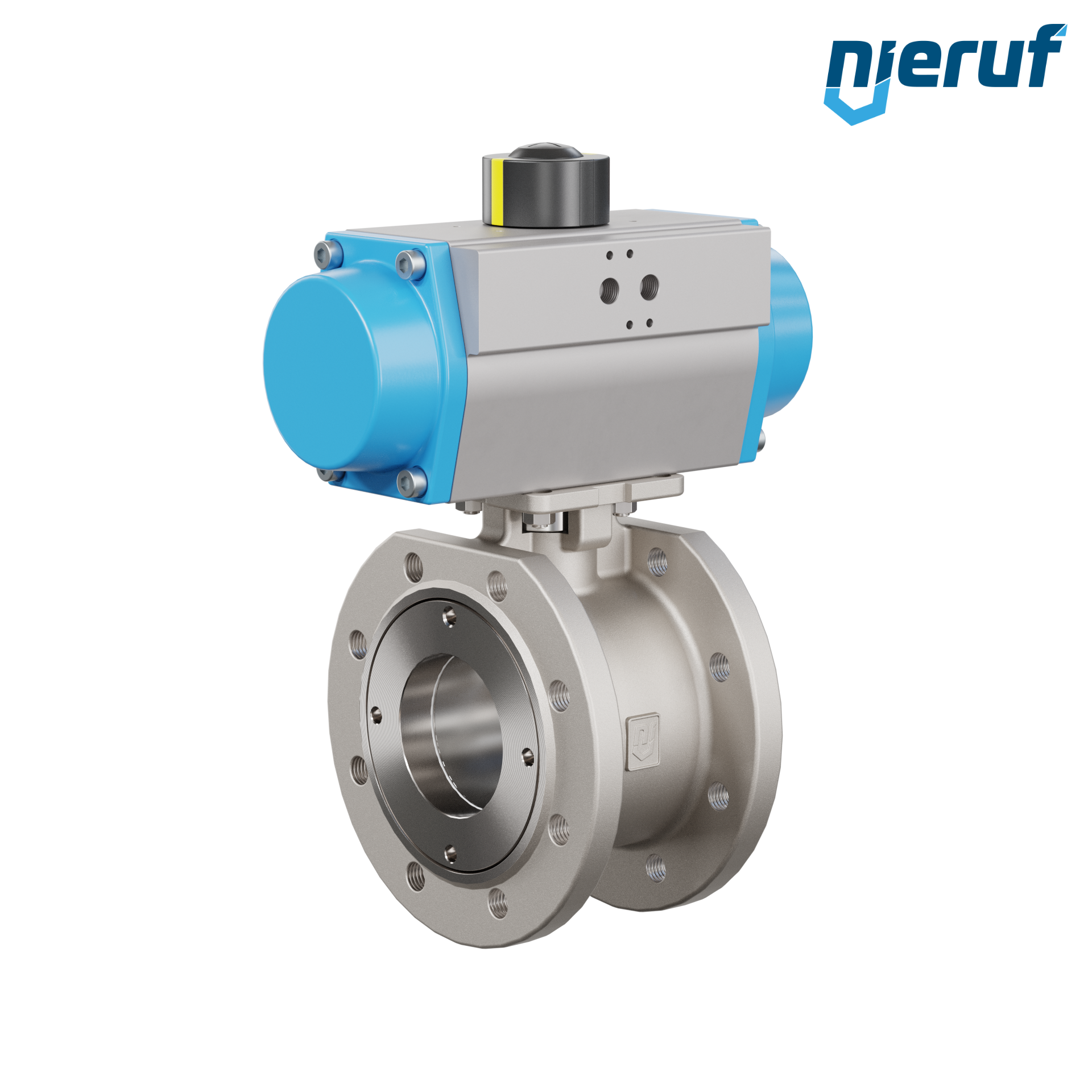 valvola a sfera flangiata dal design compatto DN80 PK07 azionamento rotativo pneumatico a doppio effetto