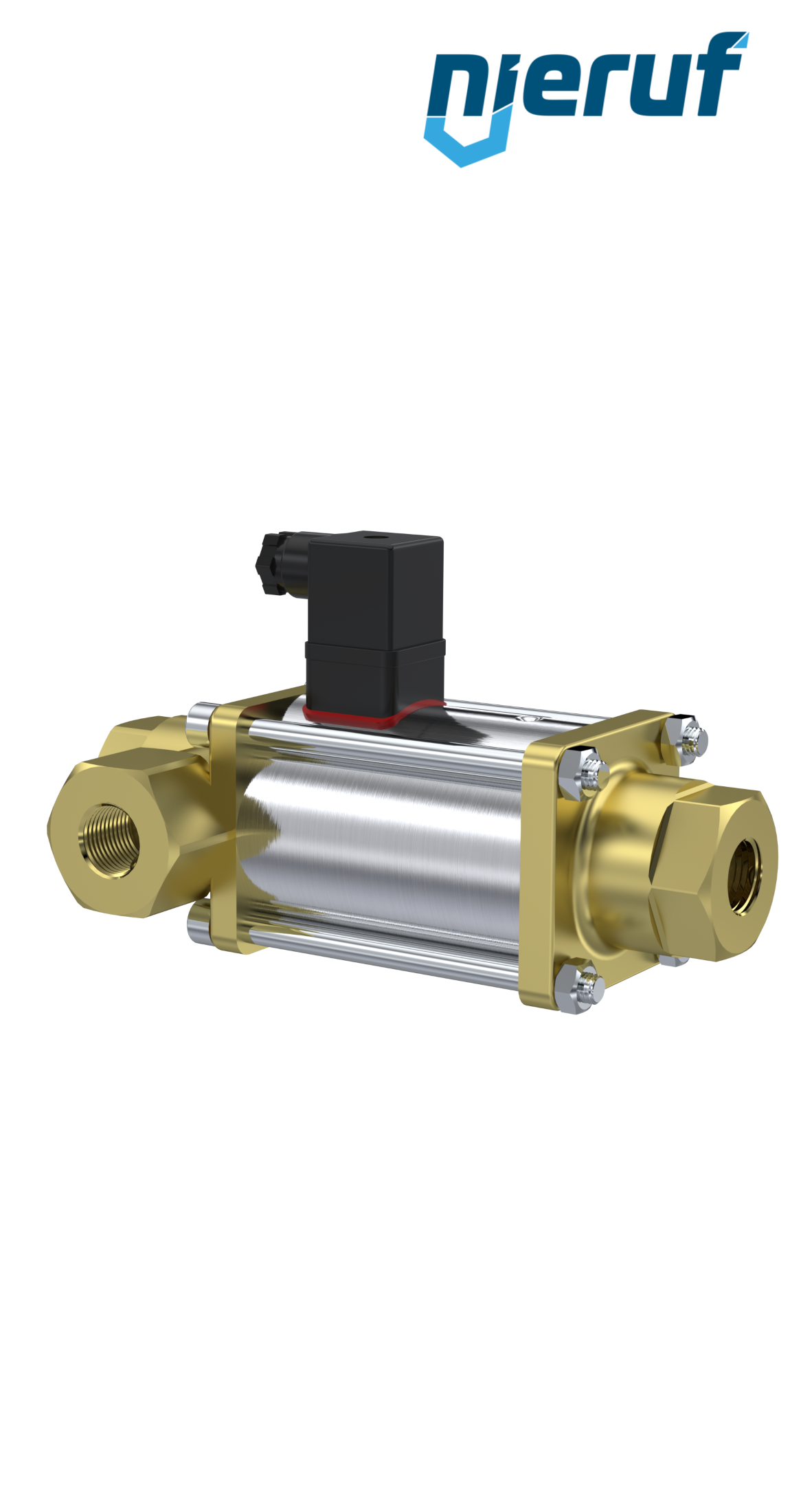 valvola coassiale a 3/2 vie 1/2" pollici filettatura interna - DN15 ottone 230V AC NC - per applicazione con acqua