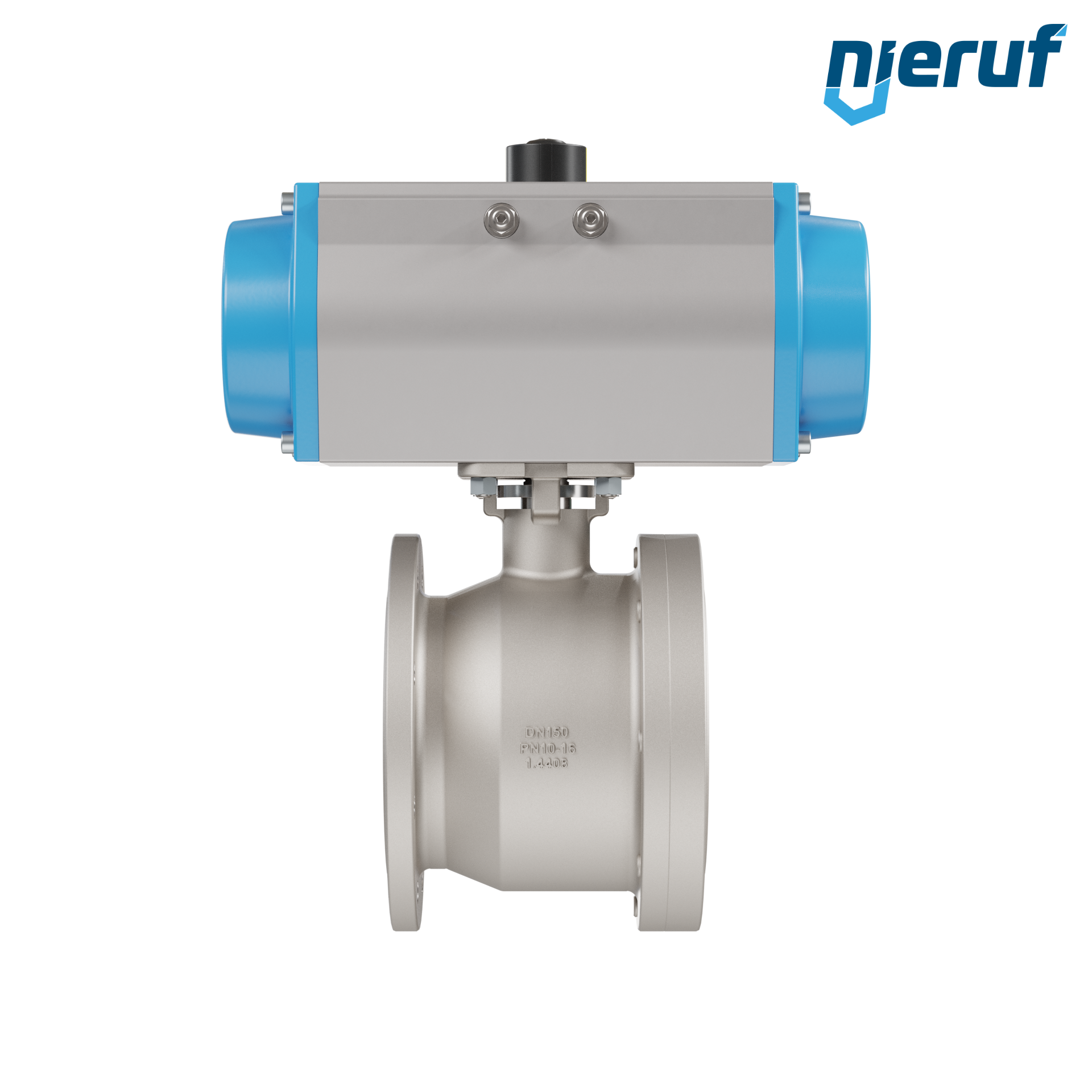 valvola a sfera flangiata dal design compatto DN150 PK07 azionamento rotativo pneumatico a doppio effetto