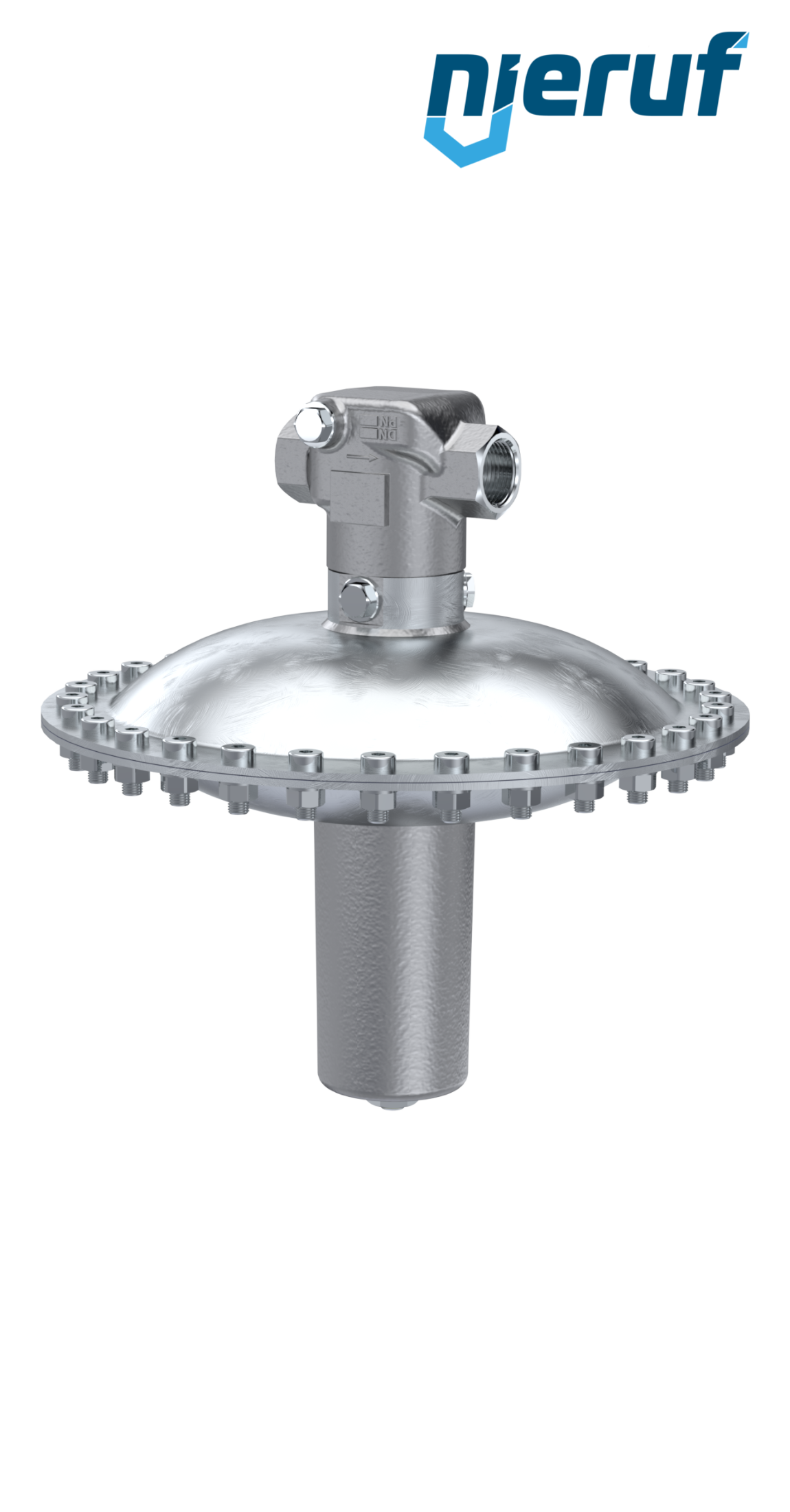 Riduttore di pressione in millibar DN32 DM24 filettatura interna / femmina acciaio inossidabile EPDM 150 - 500 mbar