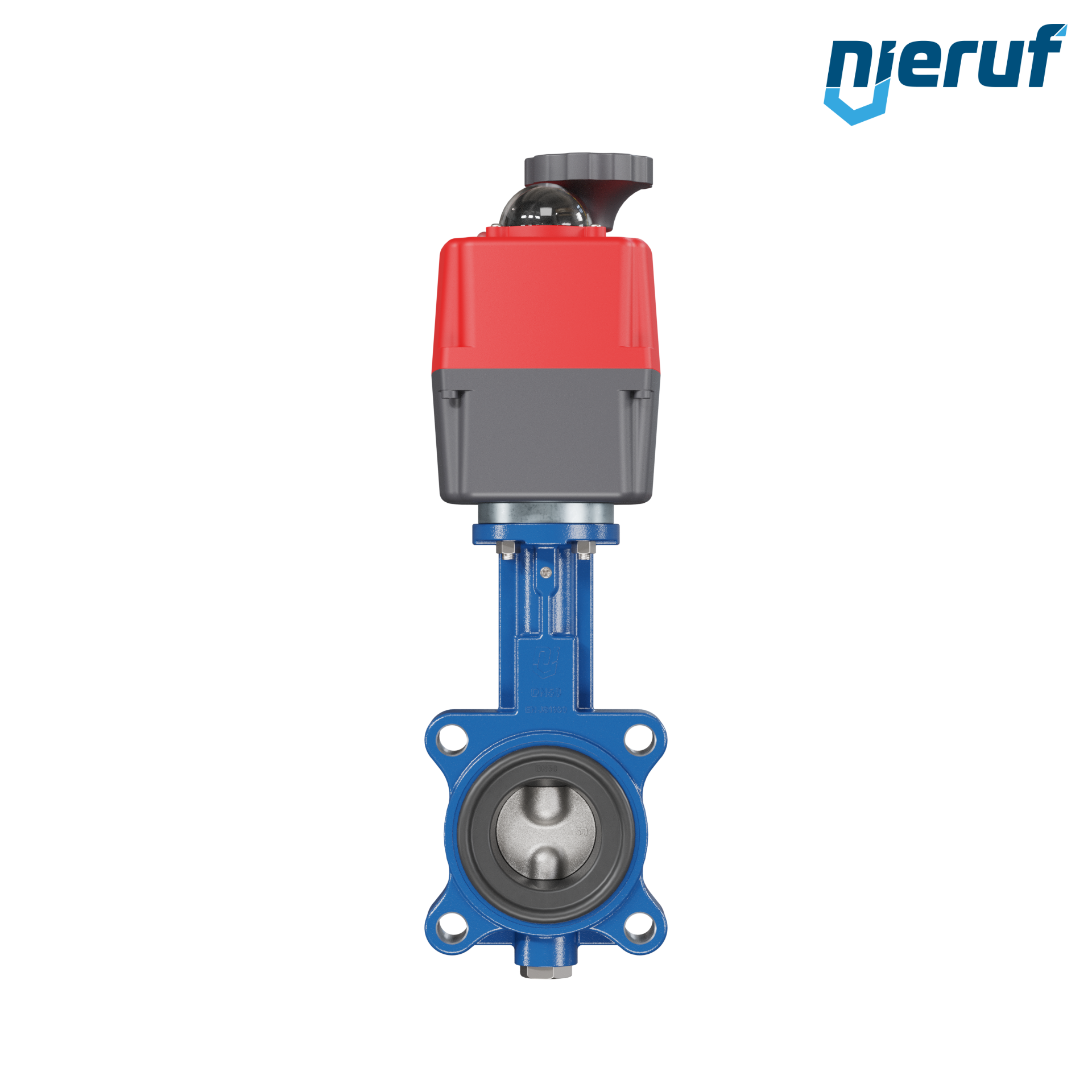 valvola a farfalla DN 50 con orecchie filettate / lug attuatore elettronico 24-240V DVGW-acqua potabile
