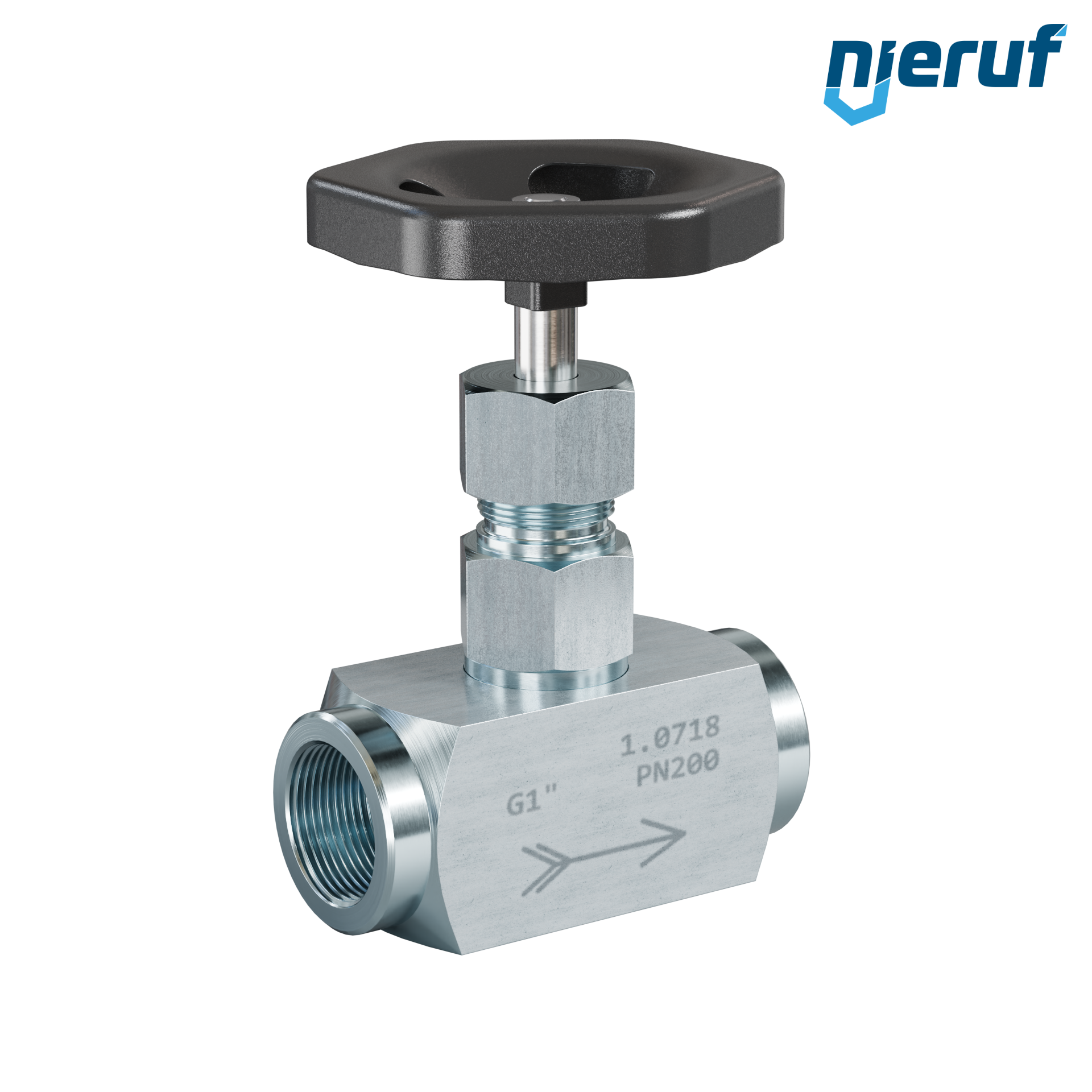 valvola a spillo 1" pollici NV01 acciaio (zincato blu)