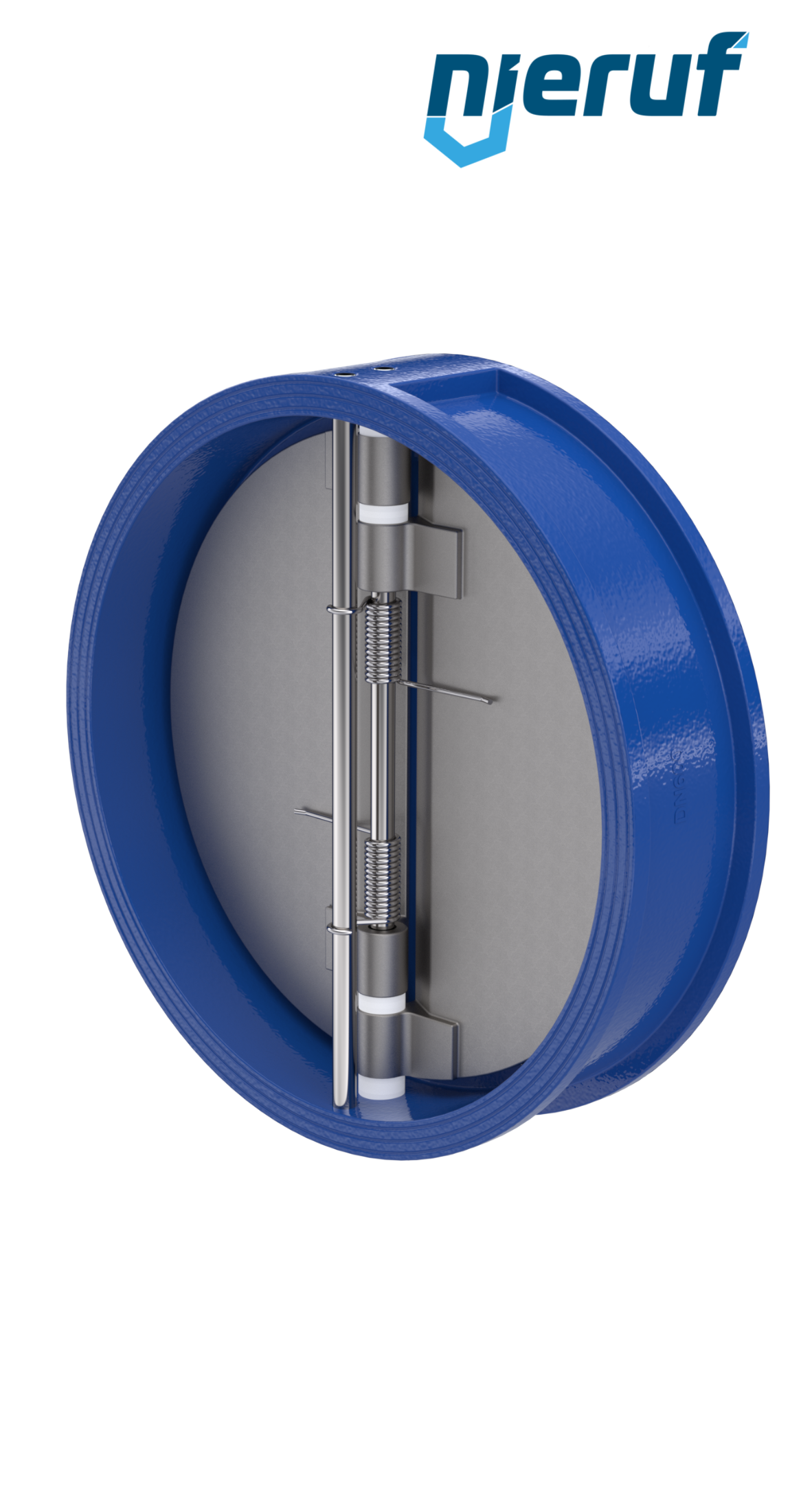 valvola di ritegno a doppio battente DN600 ANSI150 DR02 ANSI 150 GGG40 con rivestimento epossidico blu 180µm  NBR
