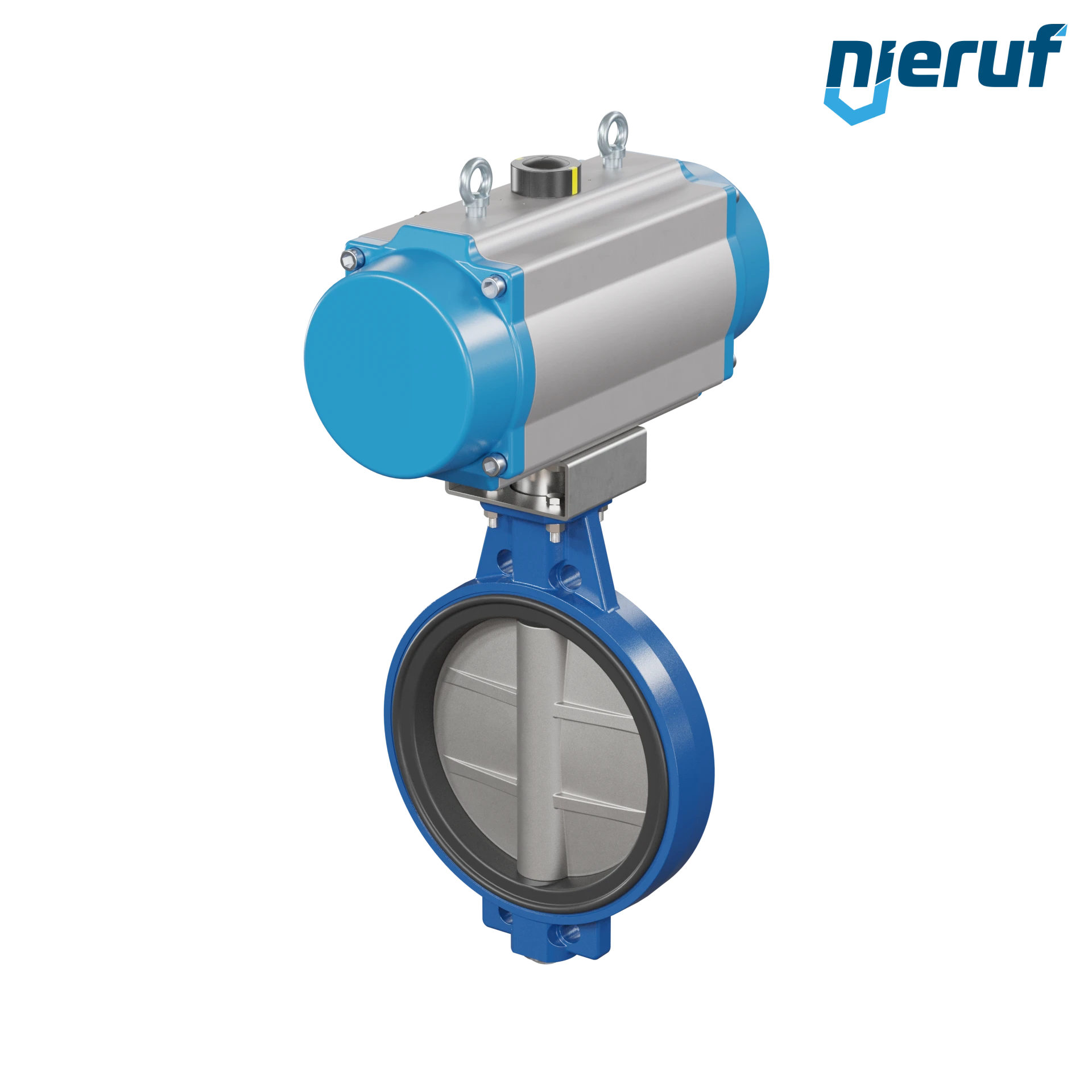 valvola a farfalla DN 350 AK01 FPM attuatore pneumatico a semplice effetto chiusura a molla