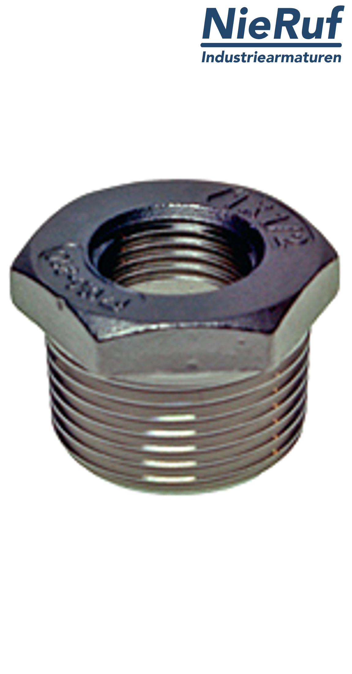 riduzione concentrica 1 1/2" x 1" pollici NPT filettatura esternaxfilettatura interna in acciaio inossidabile 316L