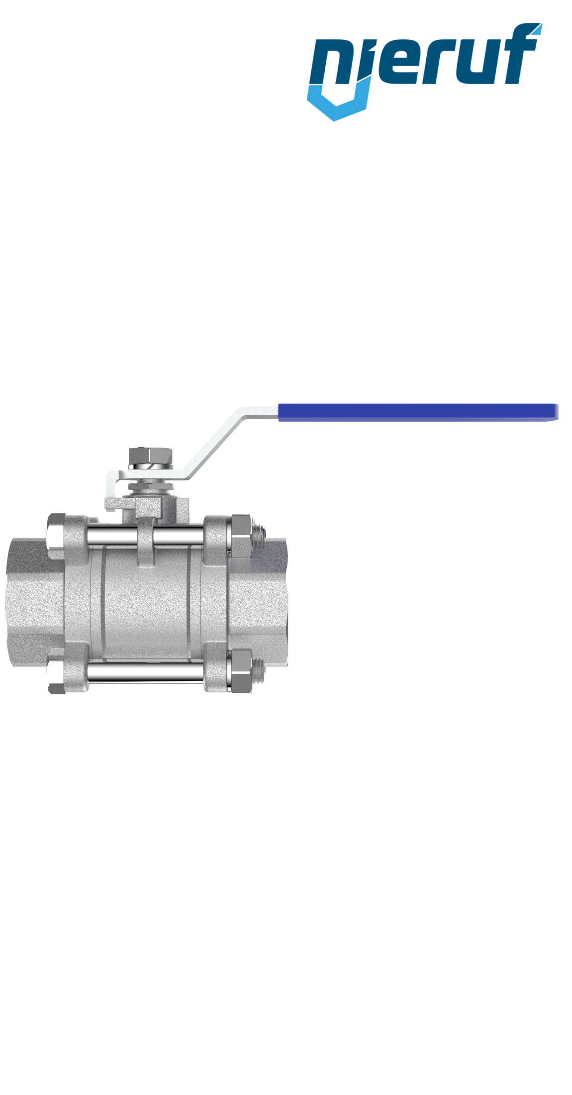 valvola a sfera in acciaio inossidabile DN65 - 2 1/2" pollici GK04 filettatura interna