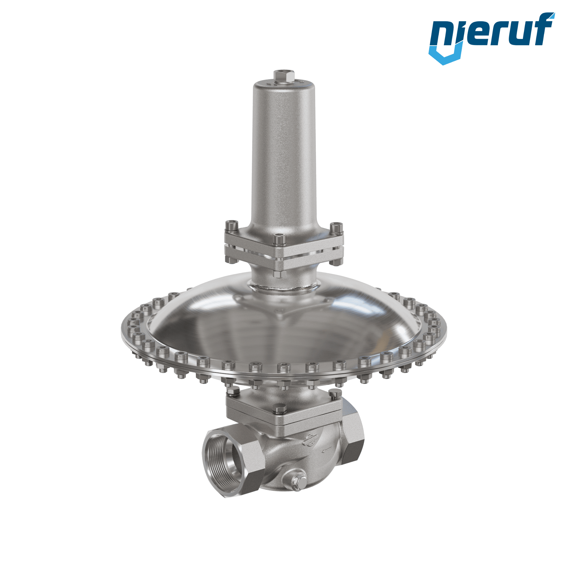 valvola di troppo pieno in millibar 2" pollici filettat. int UV17 acciaio inossidabile FKM / PTFE 7 - 100 mbar