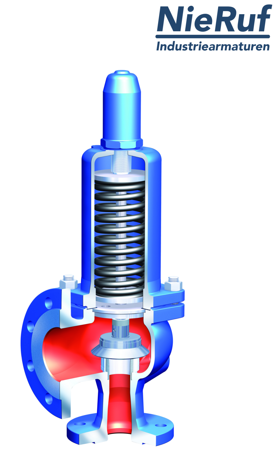 valvola di sicurezza flangiata DN40/DN40 SF0101, ghisa grigia EN-JL1040  FPM, senza leva