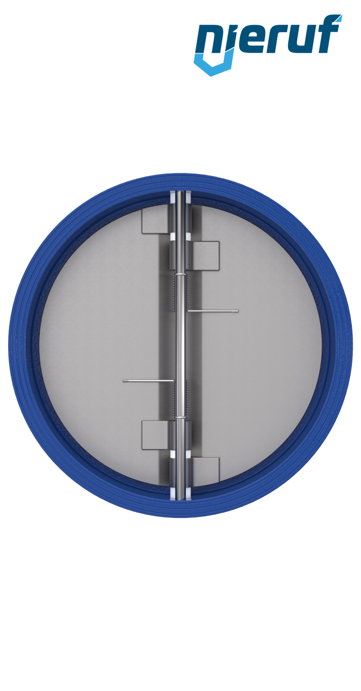 valvola di ritegno a doppio battente DN600 ANSI150 DR02 ANSI 150 GGG40 con rivestimento epossidico blu 180µm  NBR