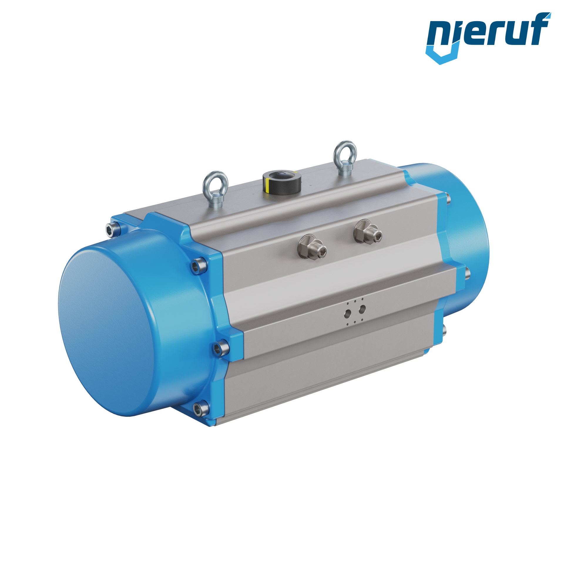 attuatore pneumatico AN02 a singolo effetto, apertura a molla versione per alta temperatura GS-350 90° con 12 molle