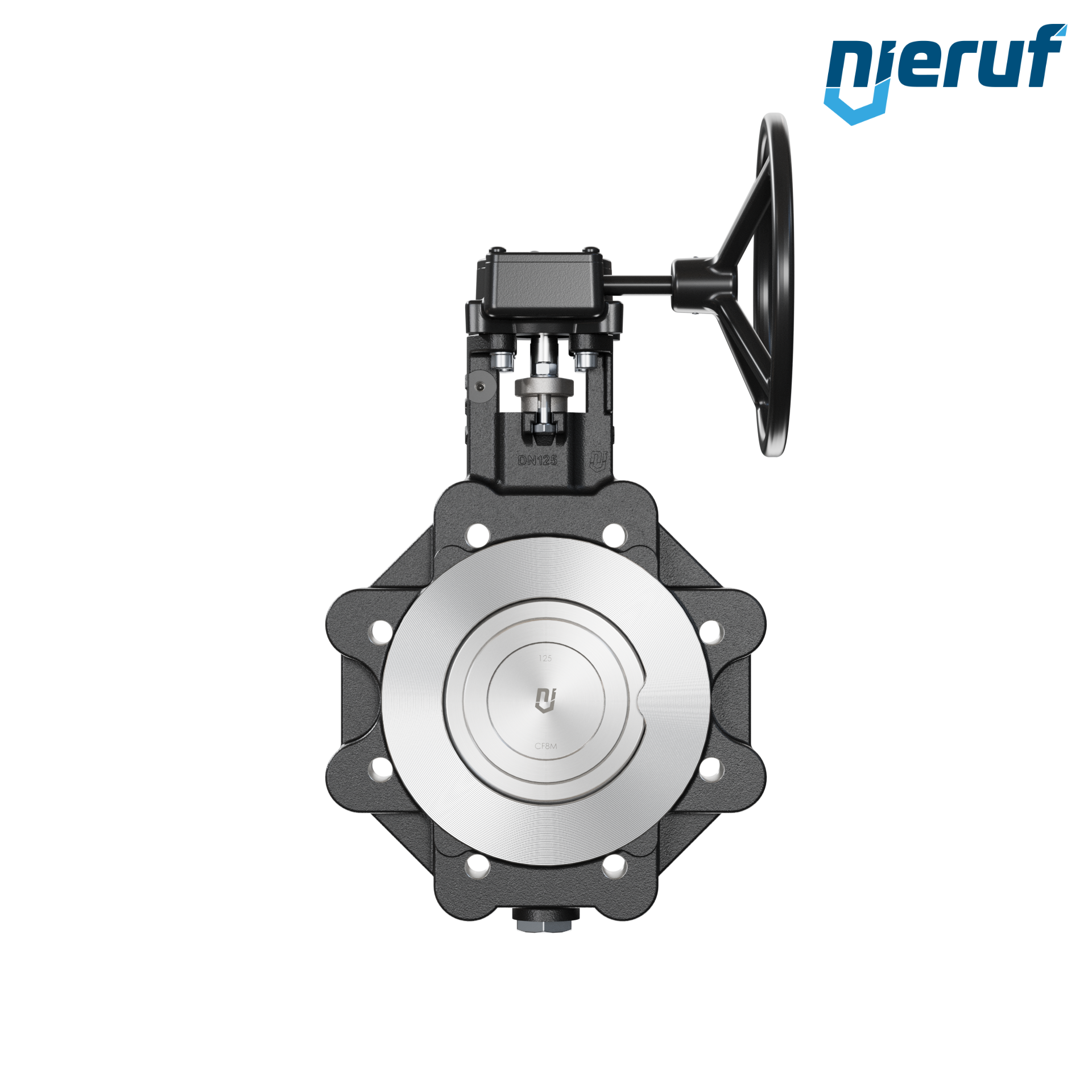 valvola a farfalla doppio eccentrico AK12 DN 125 PN10-PN16 volantino