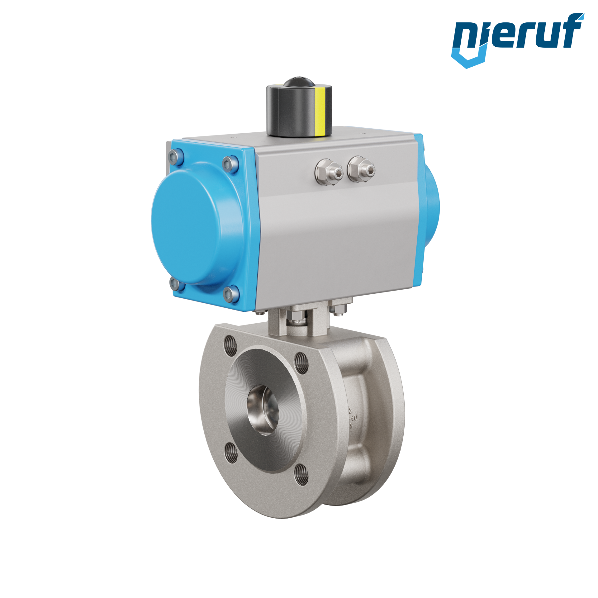valvola a sfera flangiata dal design compatto DN32 PK07 azionamento rotativo pneumatico a semplice effetto