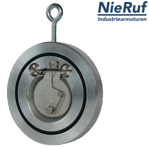 valvola di ritegno a clapet tipo wafer con molla DN125 ZR04 acciaio inossidabile 1.4408 / A351 CF8M metallo
