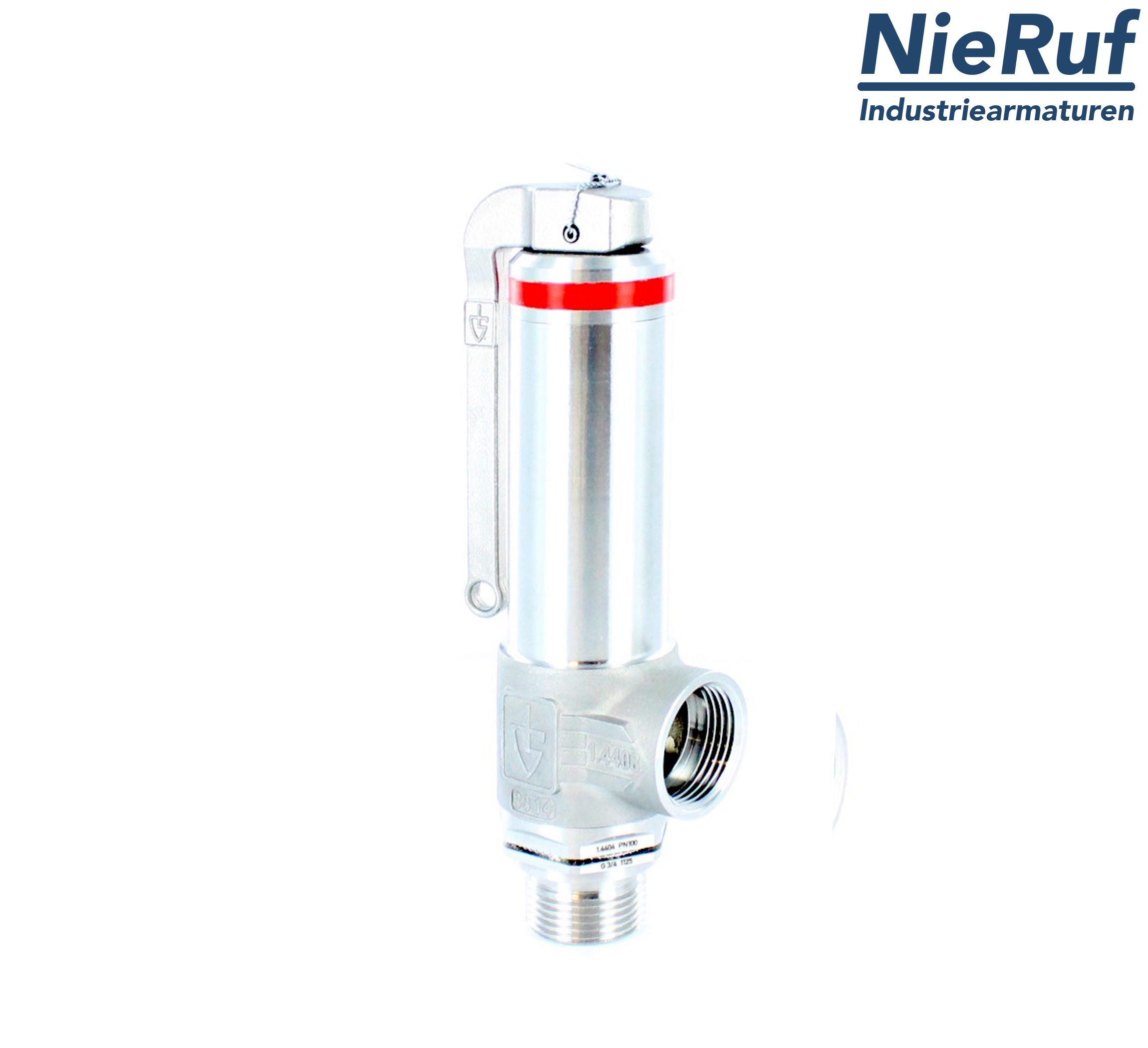 valvola di sicurezza criogenica DN15 3/4" M x 3/4" F SV14, acciaio inox PTFE, con leva
