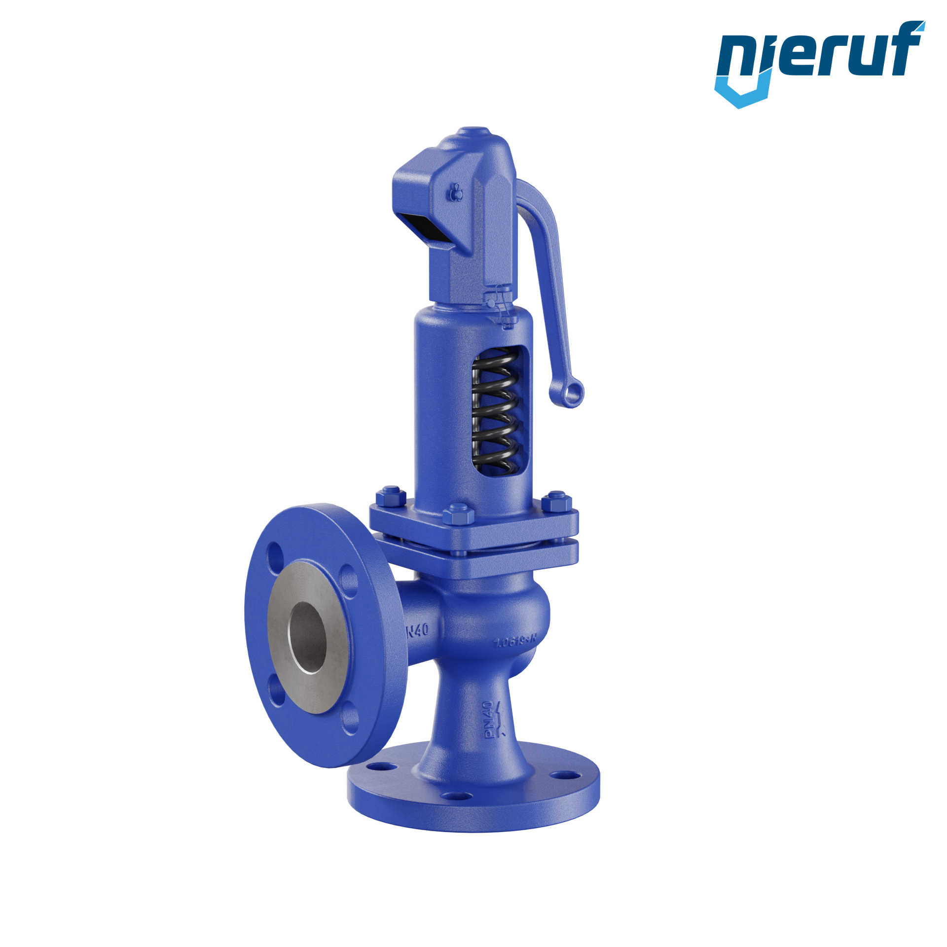 valvola di sicurezza flangiata DN40/DN40 SF0202, acciaio fuso metallo, con leva