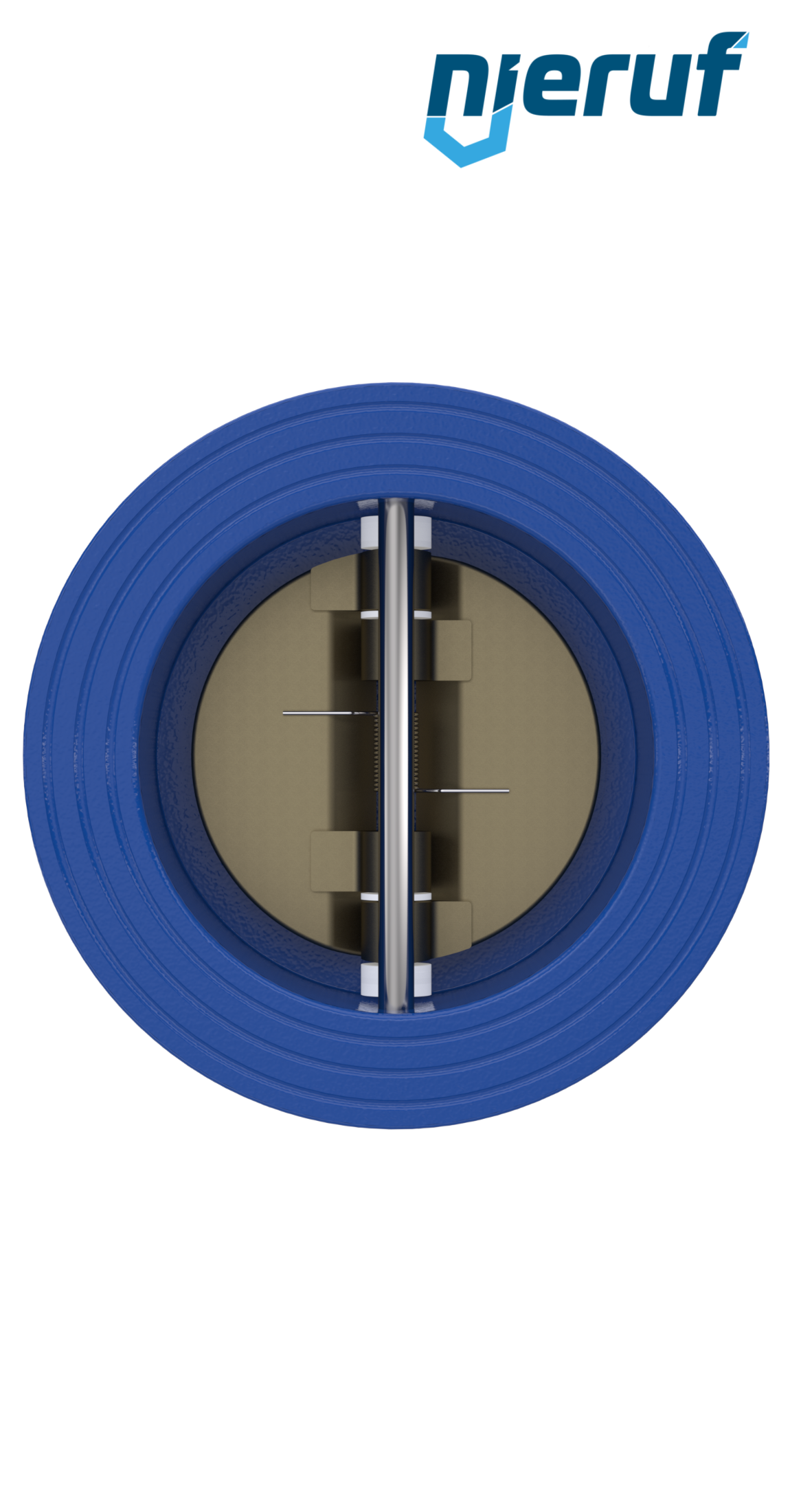 valvola di ritegno a doppio battente DN80 ANSI150 DR04 ANSI 150 GGG40 con rivestimento epossidico blu 180µm  EPDM