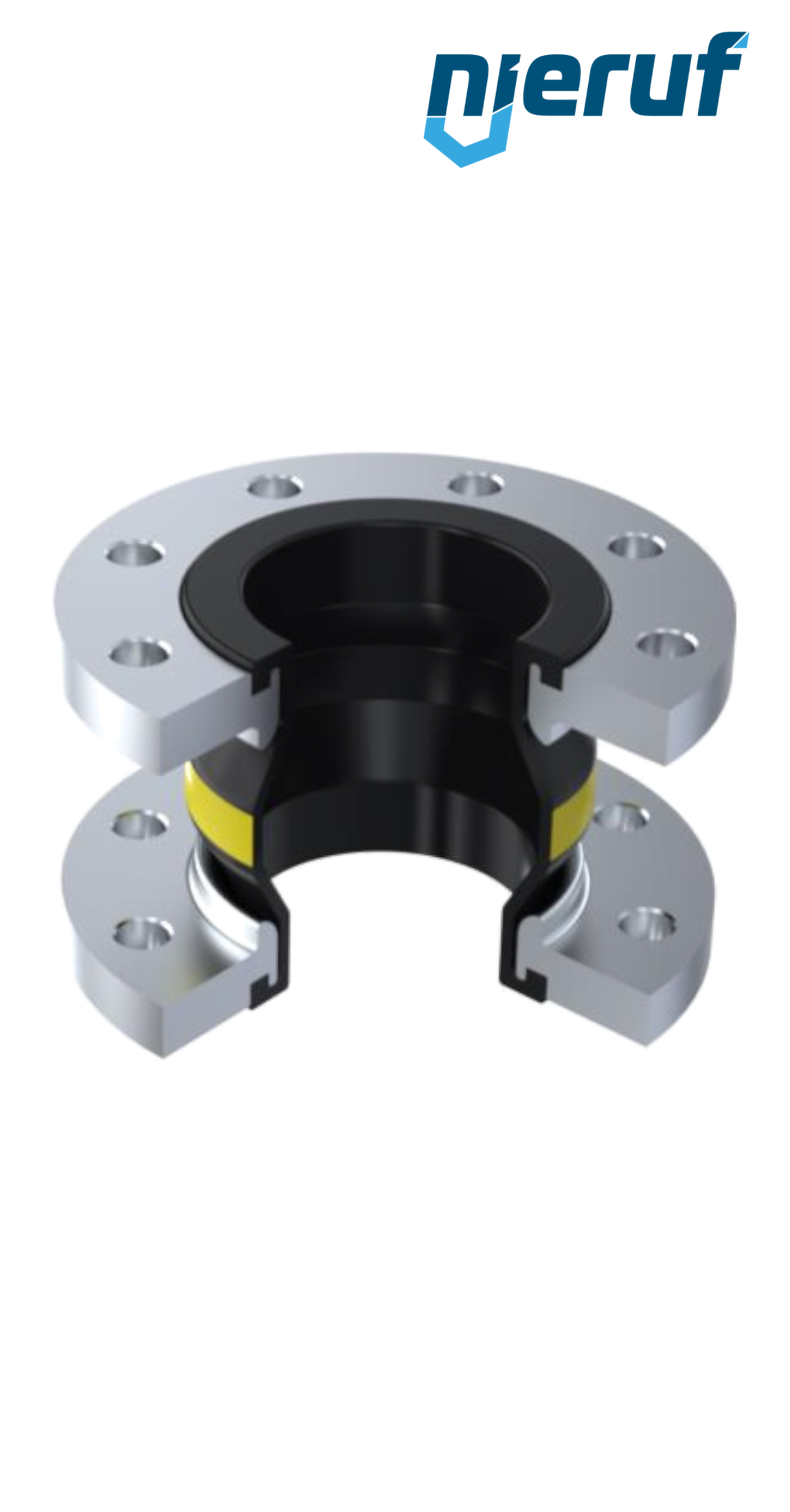 Compensatore DN300 tipo KP04 flange acciaio, manicotto NBR