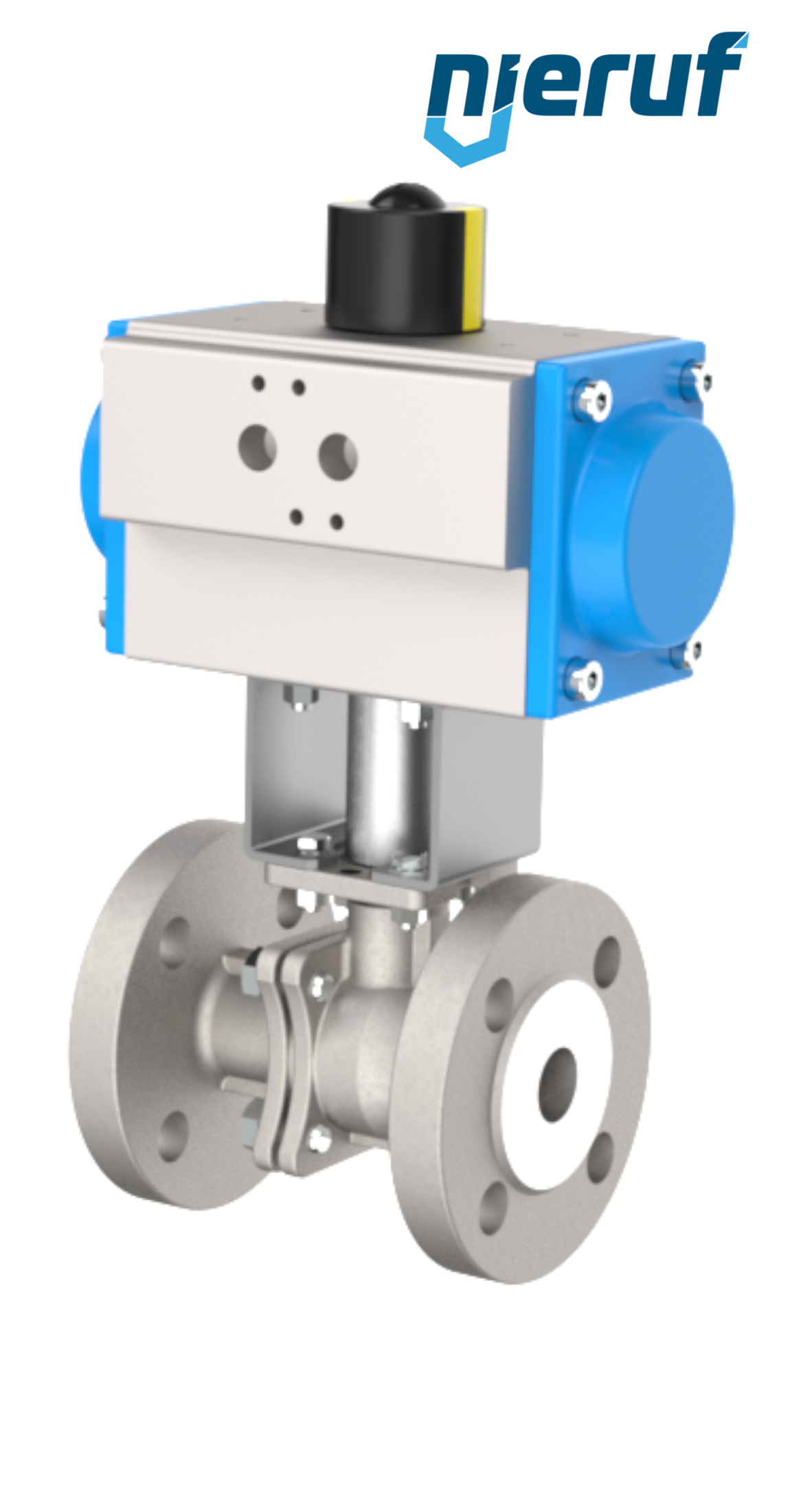 valvola a sfera flangiata DN20 PK05 azionamento rotativo pneumatico a semplice effetto