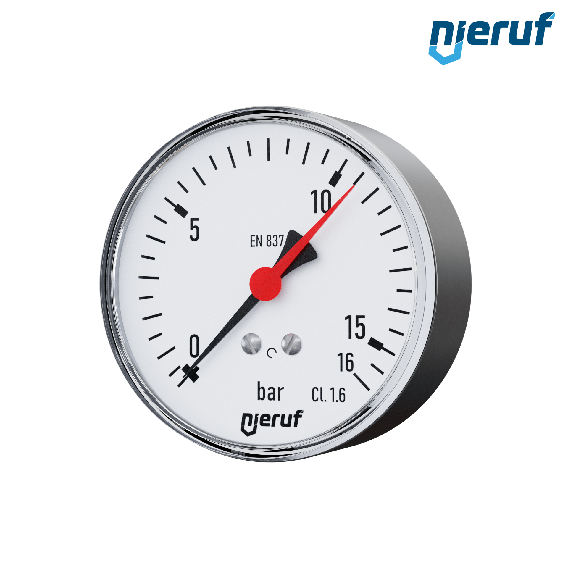 manometro G 1/2" assiale 63 mm acciaio MM04 0 - 16,0 bar senza fluido di riempimento, asciutto manometro G 1/2" assiale 63 mm acciaio MM04 0 - 16,0 bar senza fluido di riempimento, asciutto