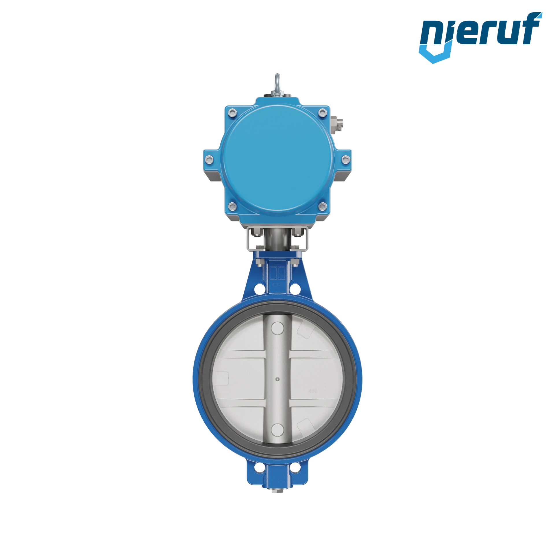valvola a farfalla DN 400 AK01 NBR-70-nero DVGW gas attuatore pneumatico a semplice effetto chiusura a molla