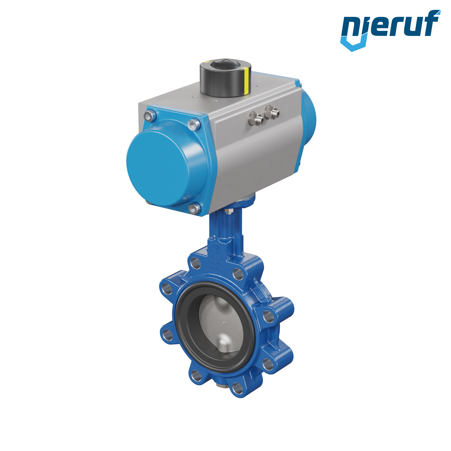 valvola a farfalla DN 80 AK02 EPDM alta temperatura & FDA attuatore pneumatico a semplice effetto chiusura a molla