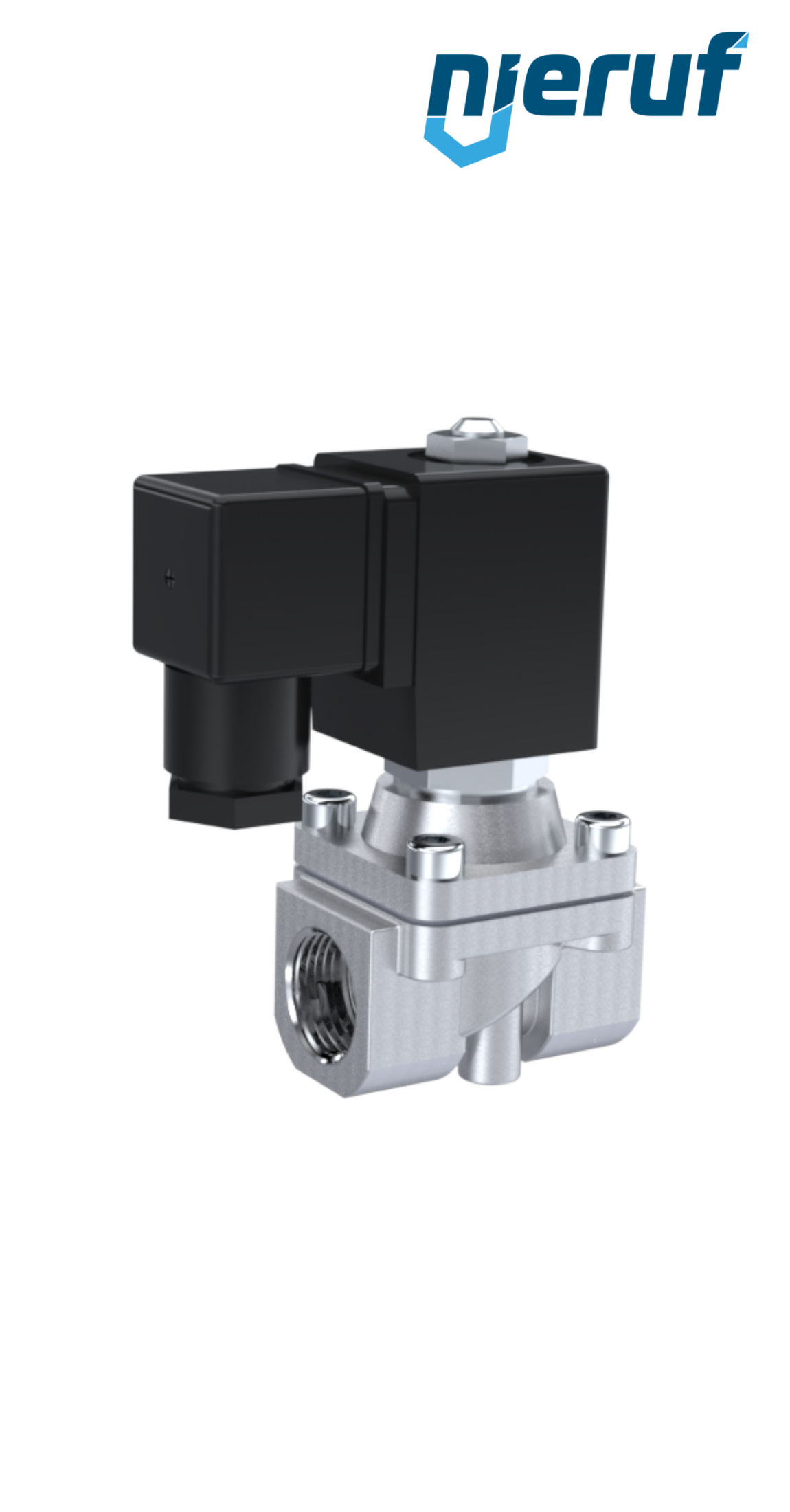 elettrovalvola G 3/8" pollici acciaio inossidabile EV07 FKM 24V DC