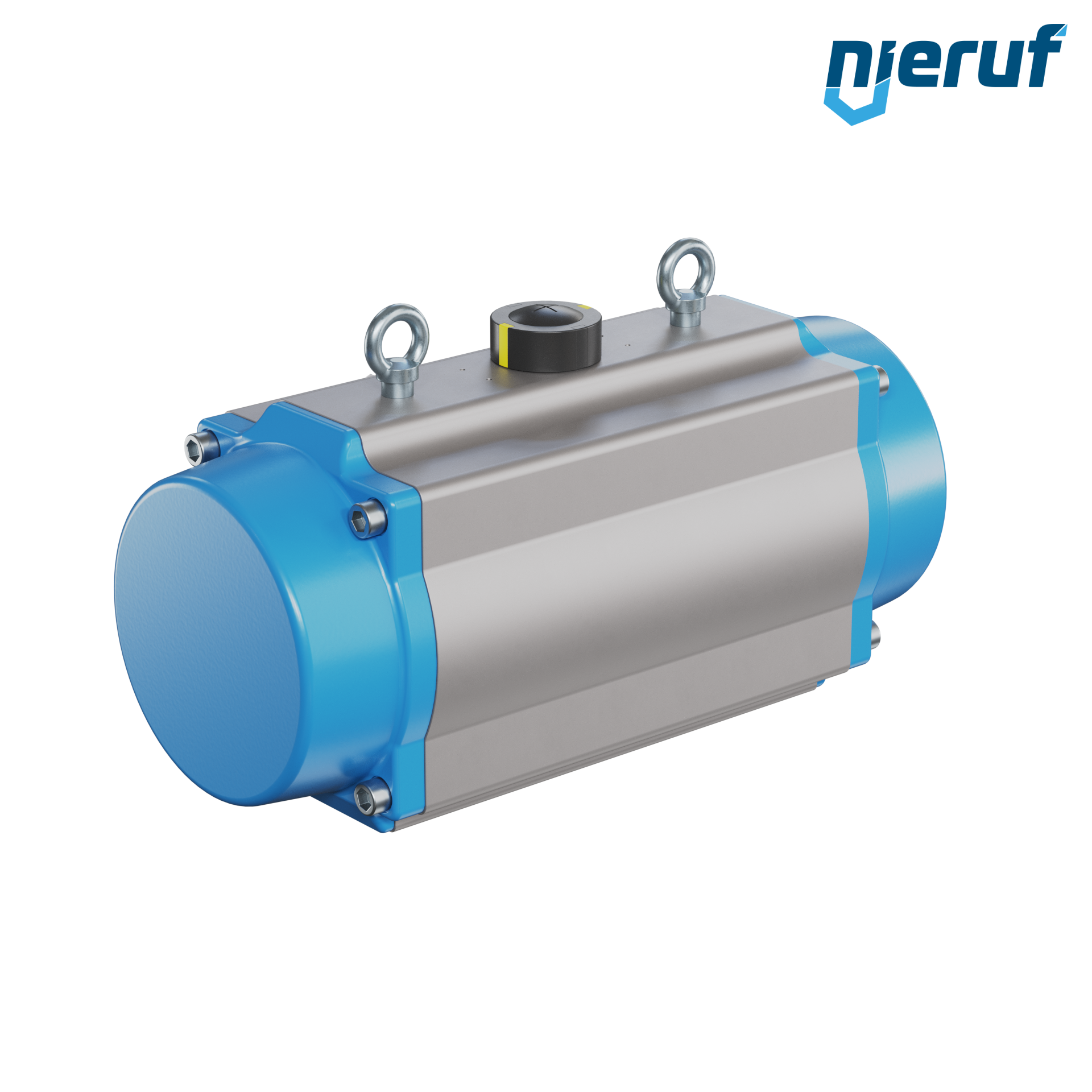 attuatore pneumatico AN02 a singolo effetto, apertura a molla versione per alta temperatura GS-240 90° con 3 molle