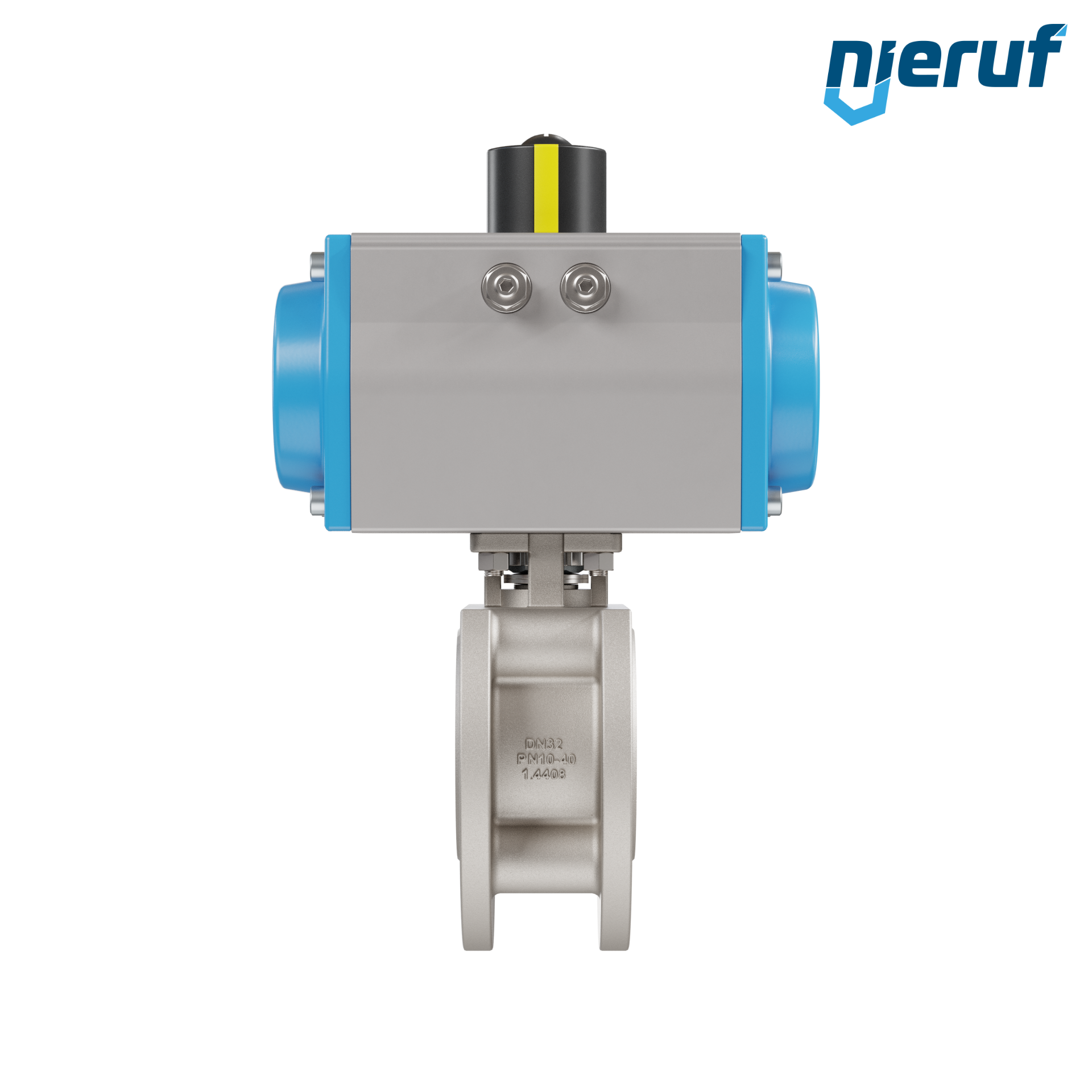 valvola a sfera flangiata dal design compatto DN32 PK07 azionamento rotativo pneumatico a semplice effetto