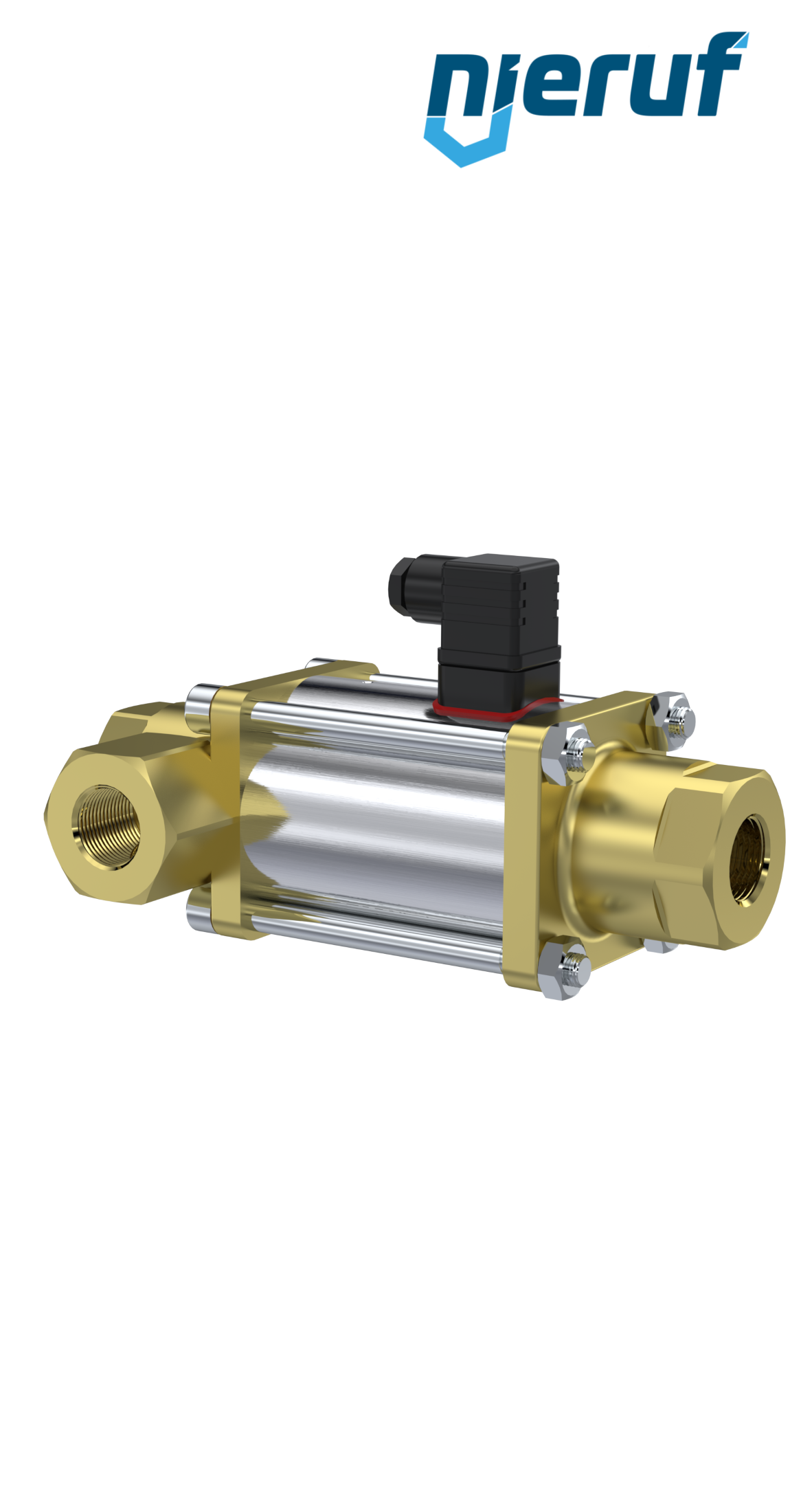 valvola coassiale a 3/2 vie 1" pollici filettatura interna - DN25 ottone 230V AC NO - per applicazione con acqua
