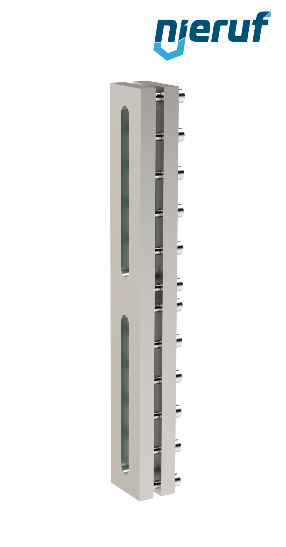 oblò di osservazione per serbatoi L=310mm  BS03 acciaio inossidabile 1.4571 vetro borosilicato, reflex 16bar