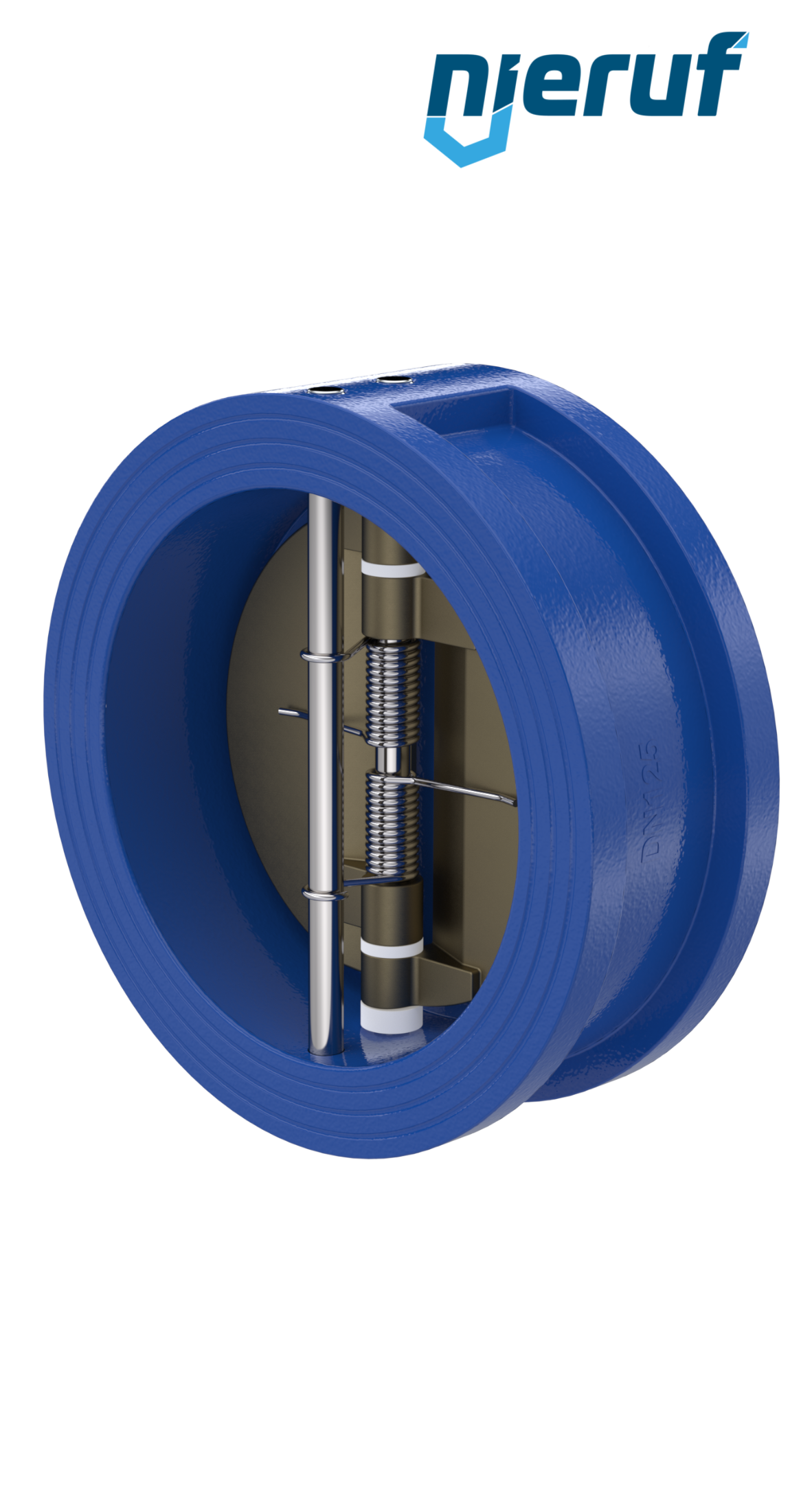 valvola di ritegno a doppio battente DN125 ANSI150 DR04 ANSI 150 GGG40 con rivestimento epossidico blu 180µm  NBR