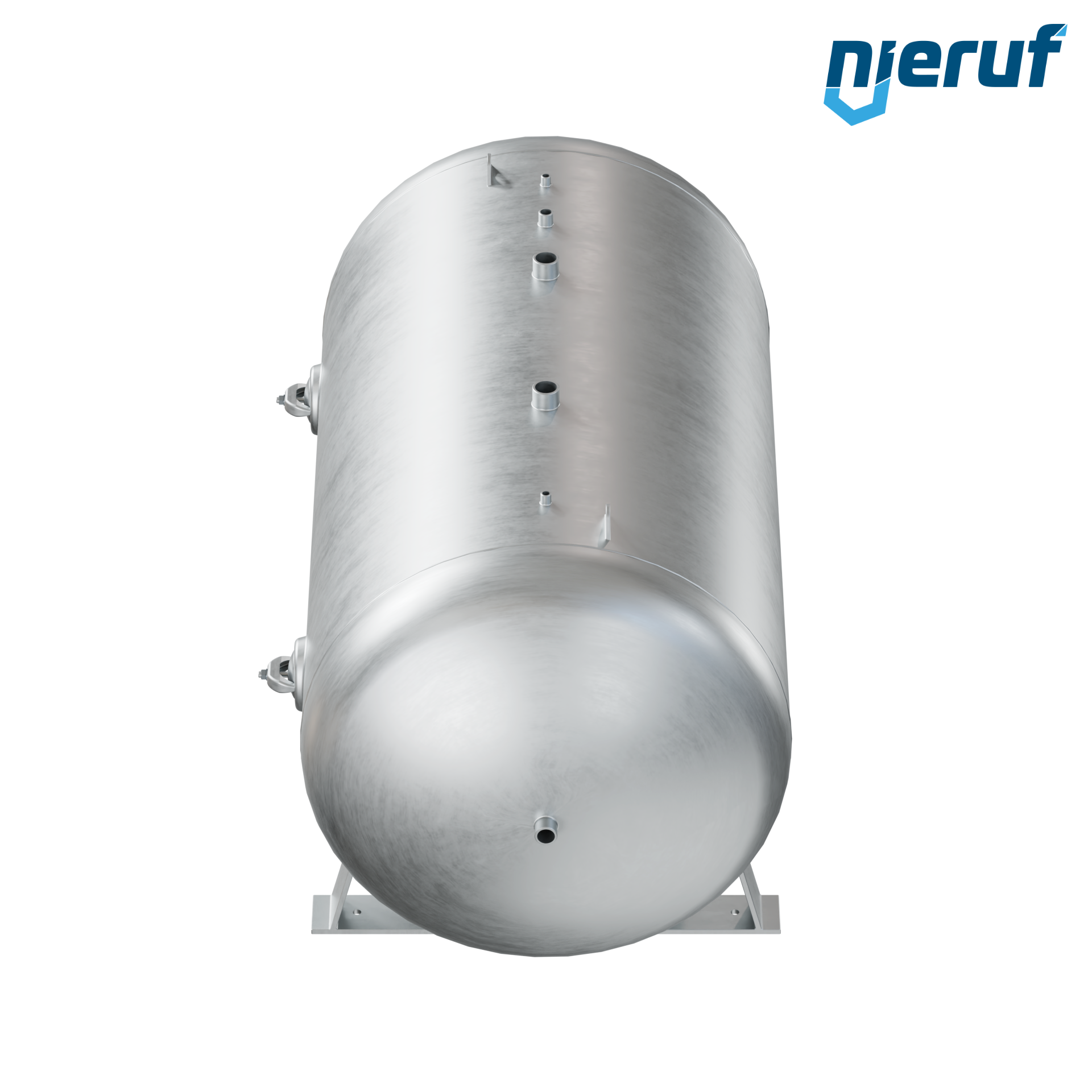 Serbatoio a pressione orizzontale BE01 5000 litri, 0-16 bar, acciaio primerizzato, diametro 1600 mm