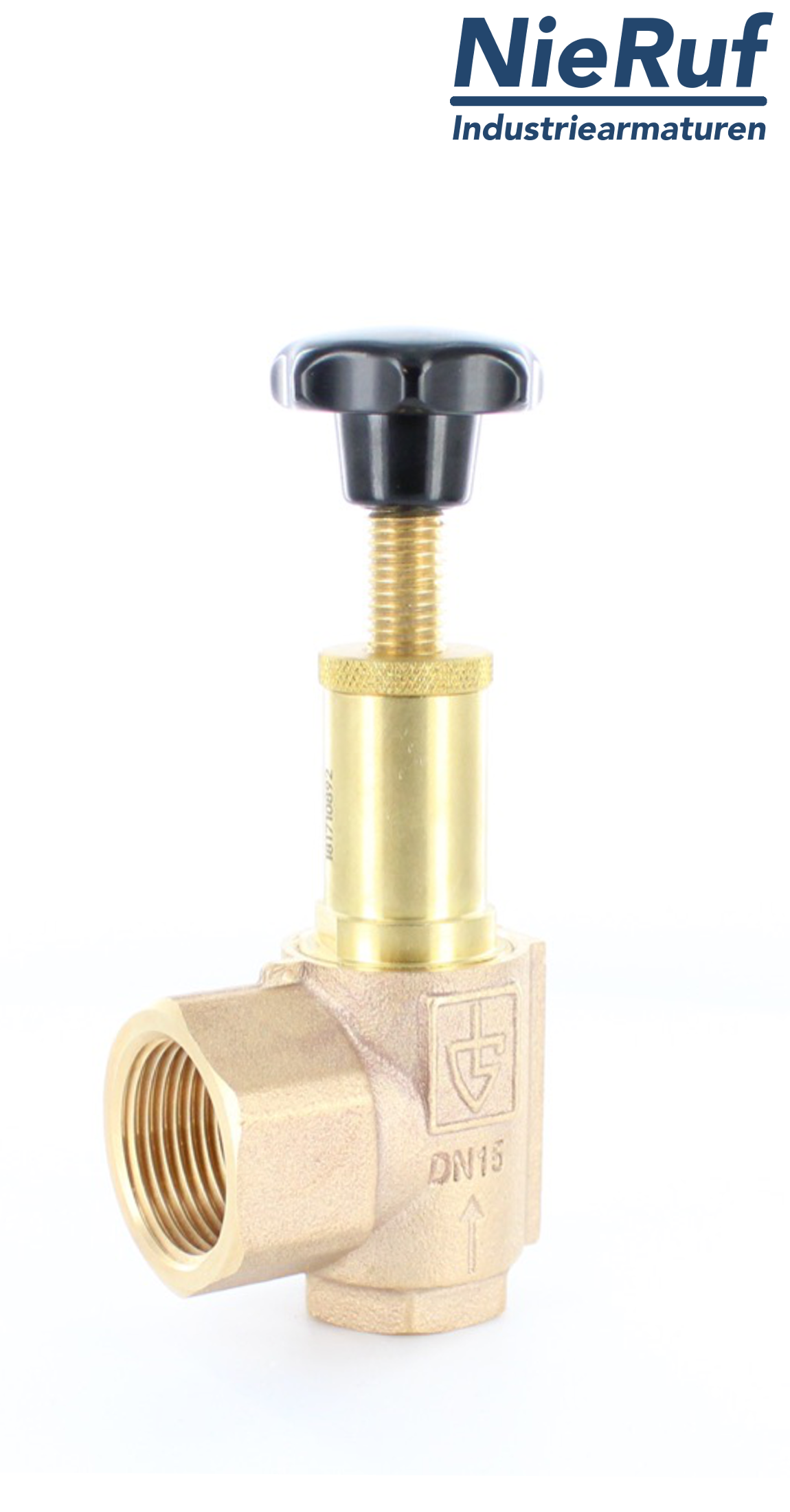 valvola di troppo pieno ad angolo 3/4" pollici filettat. est UV14 ottone rosso 1,0 - 1,6 bar