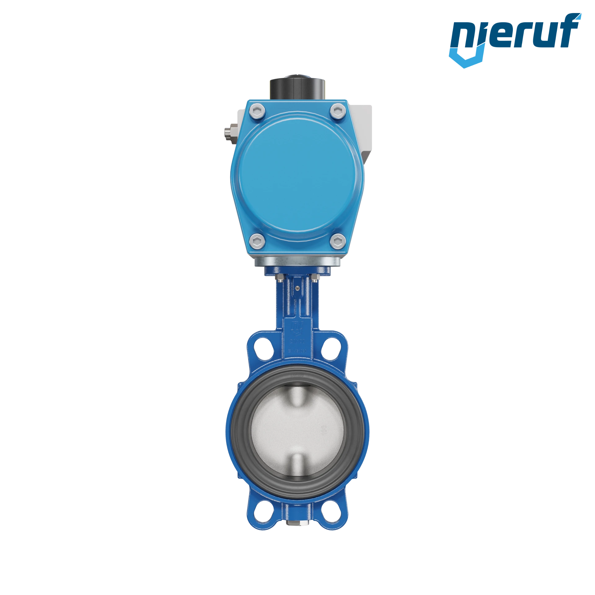 valvola a farfalla DN 100 AK01 NBR-70-nero DVGW gas attuatore pneumatico a semplice effetto chiusura a molla