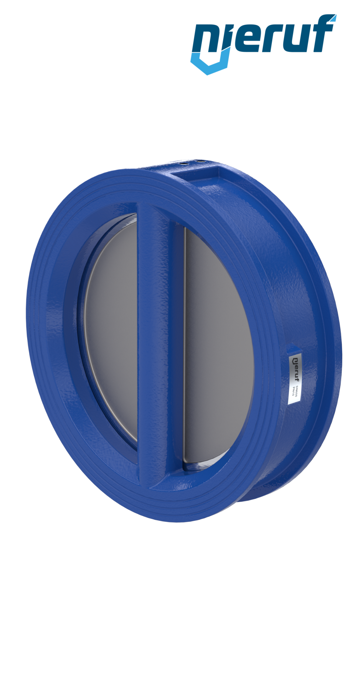 valvola di ritegno a doppio battente DN600 ANSI150 DR02 ANSI 150 GGG40 con rivestimento epossidico blu 180µm  NBR