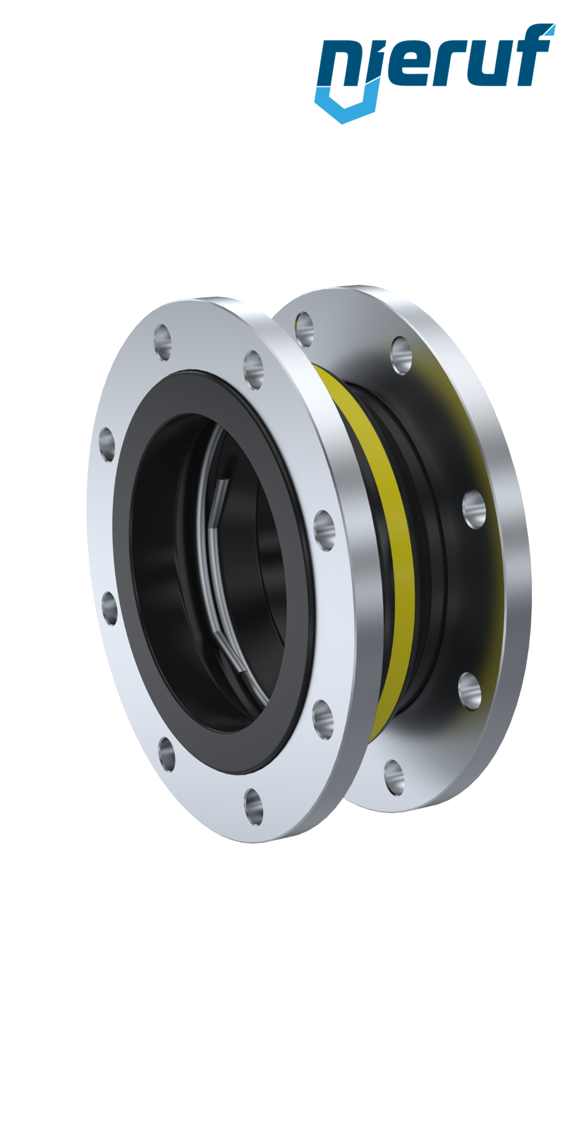 Compensatore o-ring di supporto per il vuoto DN150 versione KP04 flange in acciaio NBR