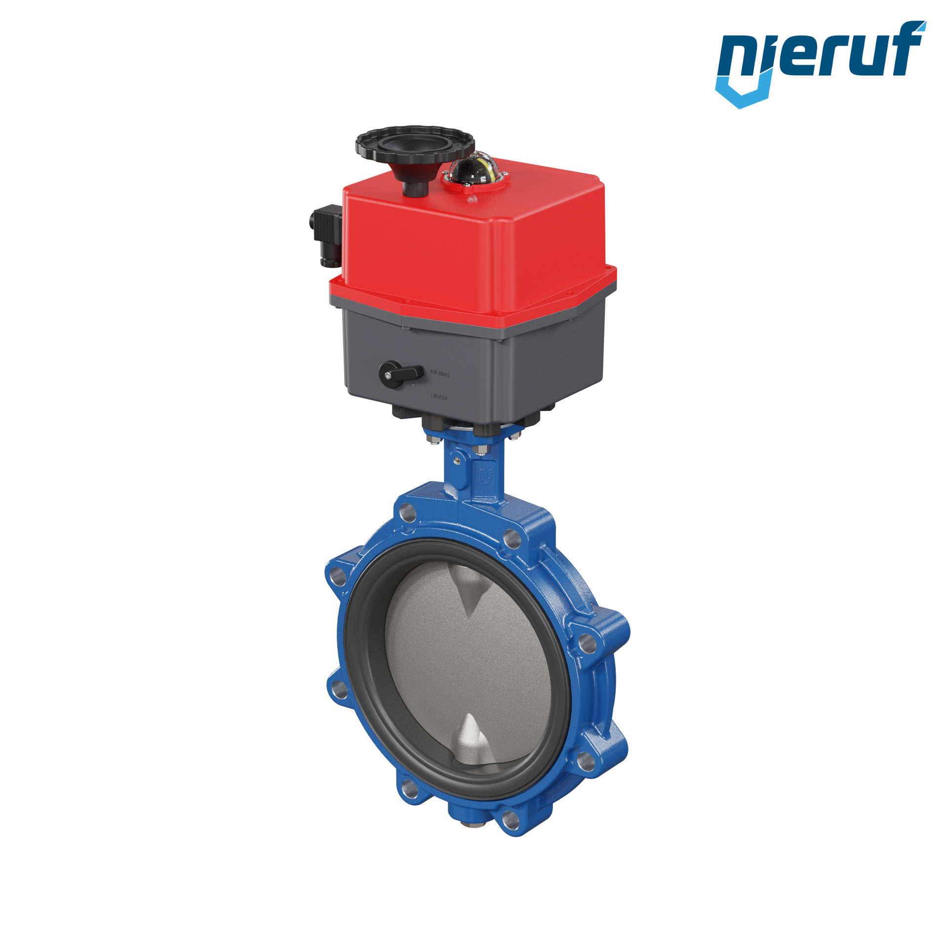 valvola a farfalla DN 200 con orecchie filettate / lug attuatore elettronico 24-240V DVGW-gas