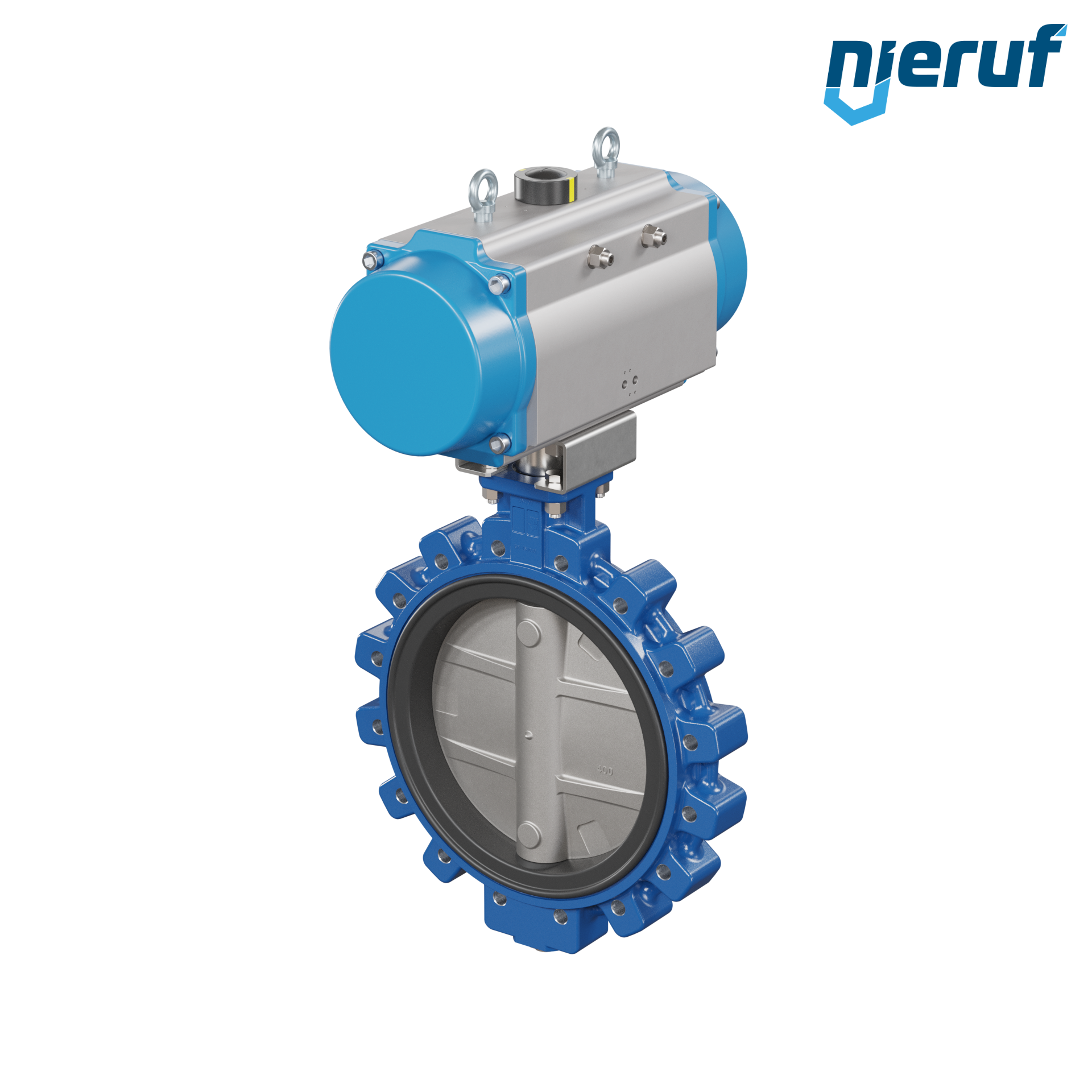 valvola a farfalla DN 400 AK02 NBR-70-nero DVGW gas attuatore pneumatico a doppio effetto