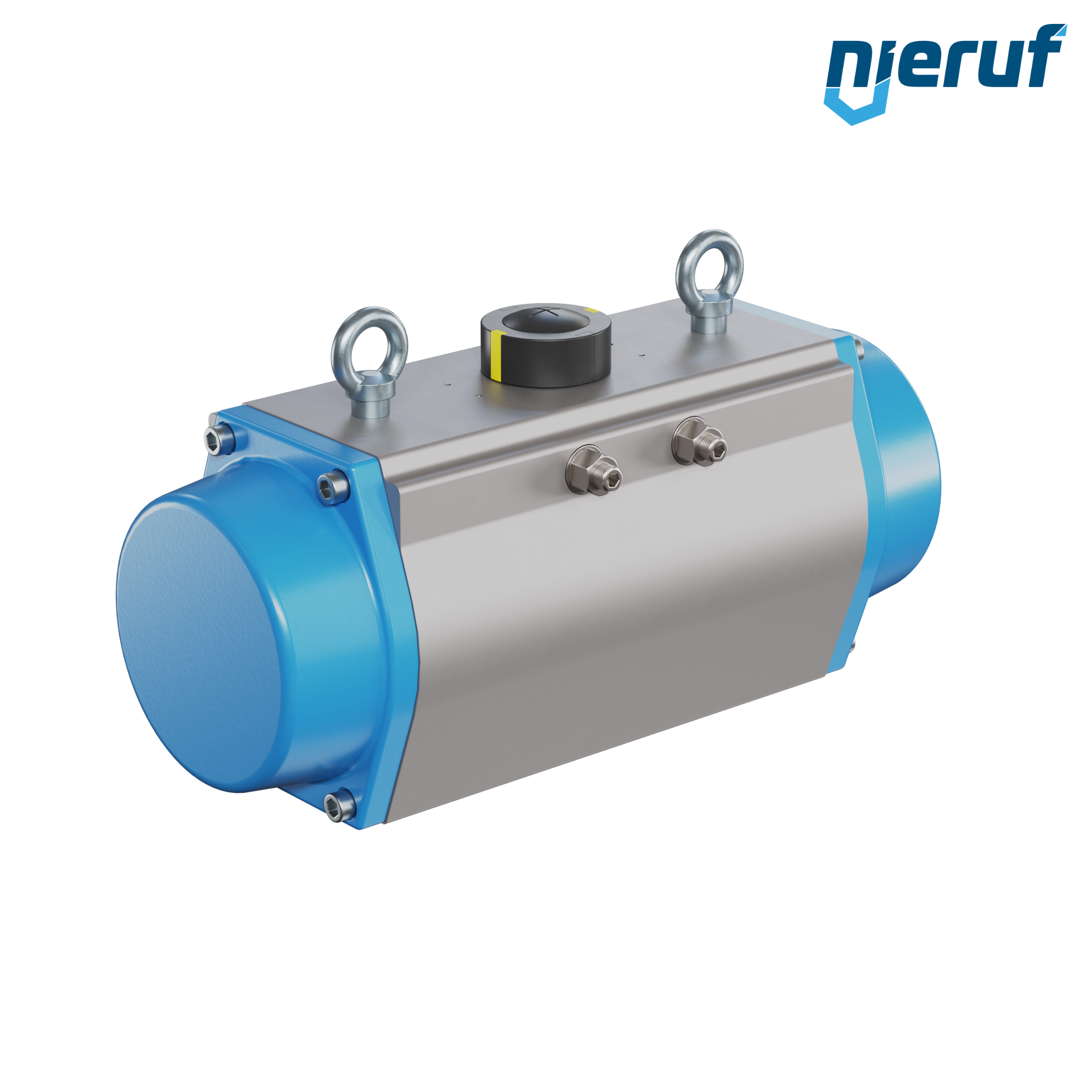 attuatore pneumatico AN02 a singolo effetto, apertura a molla versione per alta temperatura GS-190 90° con 7 molle