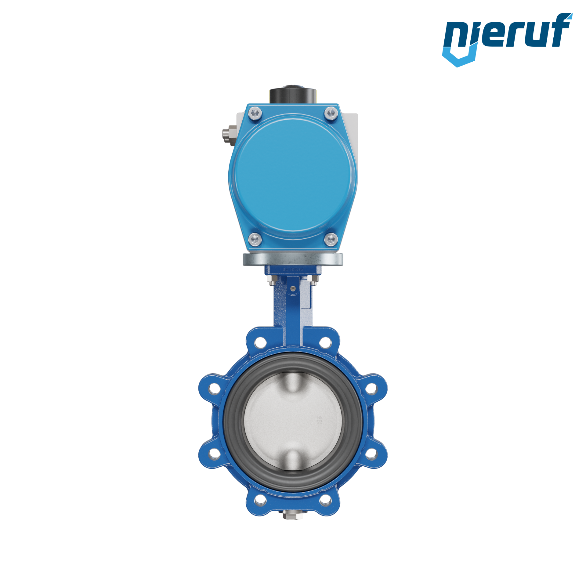 valvola a farfalla DN 125 AK02 EPDM DVGW acqua potabile, WRAS, ACS, W270 attuatore pneumatico a semplice effetto chiusura a molla