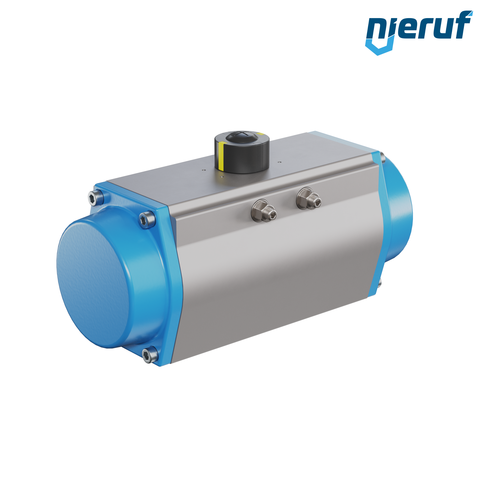 attuatore pneumatico AN02 a singolo effetto, apertura a molla versione per alta temperatura GS-140 90° con 5 molle