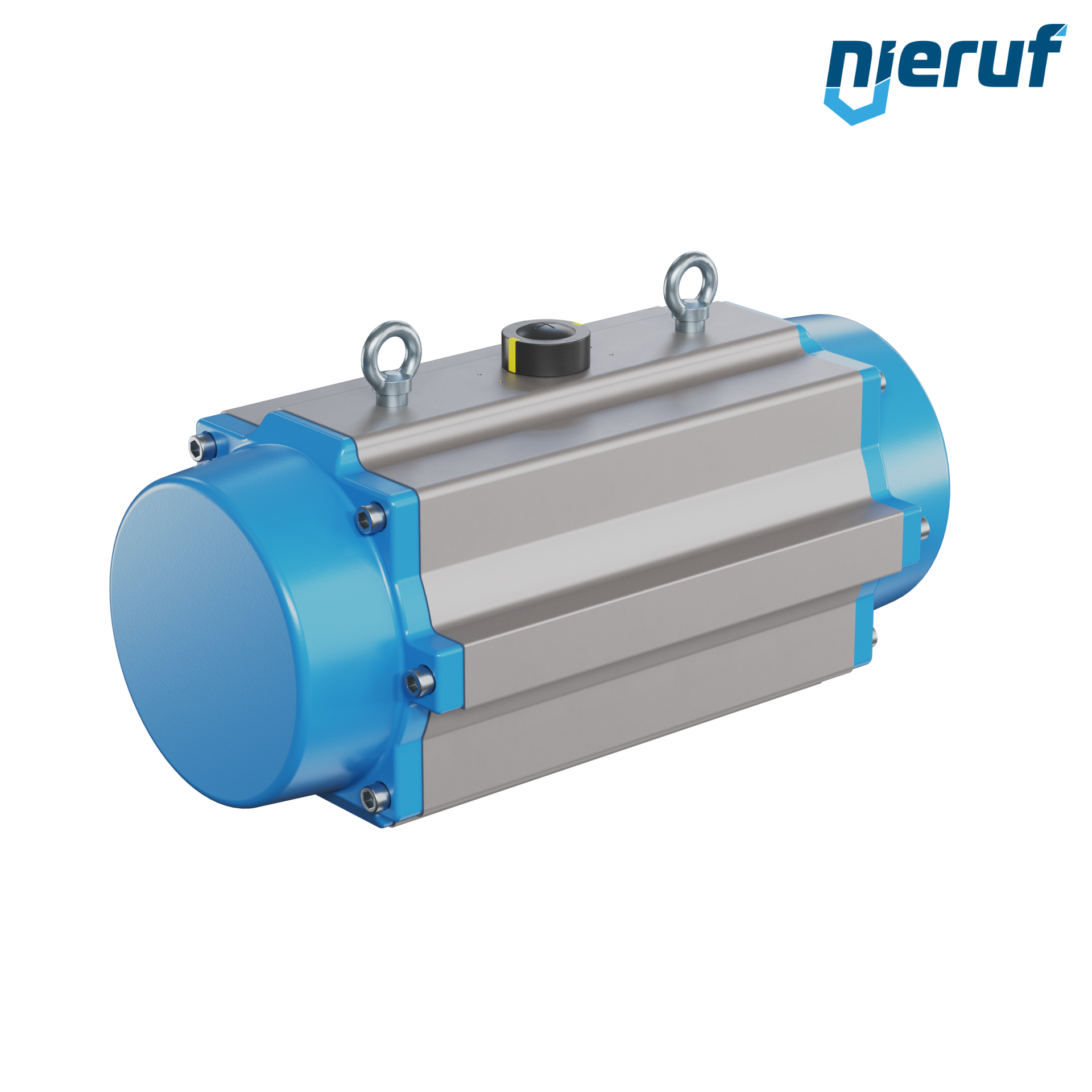 attuatore pneumatico AN02 a singolo effetto, apertura a molla versione per alta temperatura GS-300 90° con 7 molle