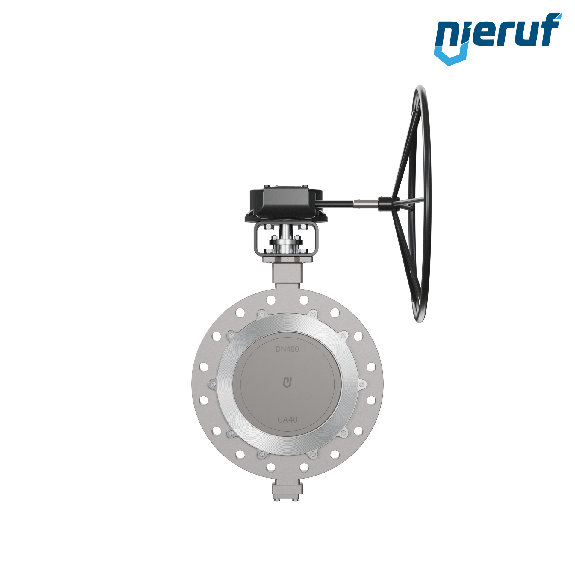 valvola a farfalla triplo eccentrico acciaio inox AK14 DN 400 ANSI150 volantino