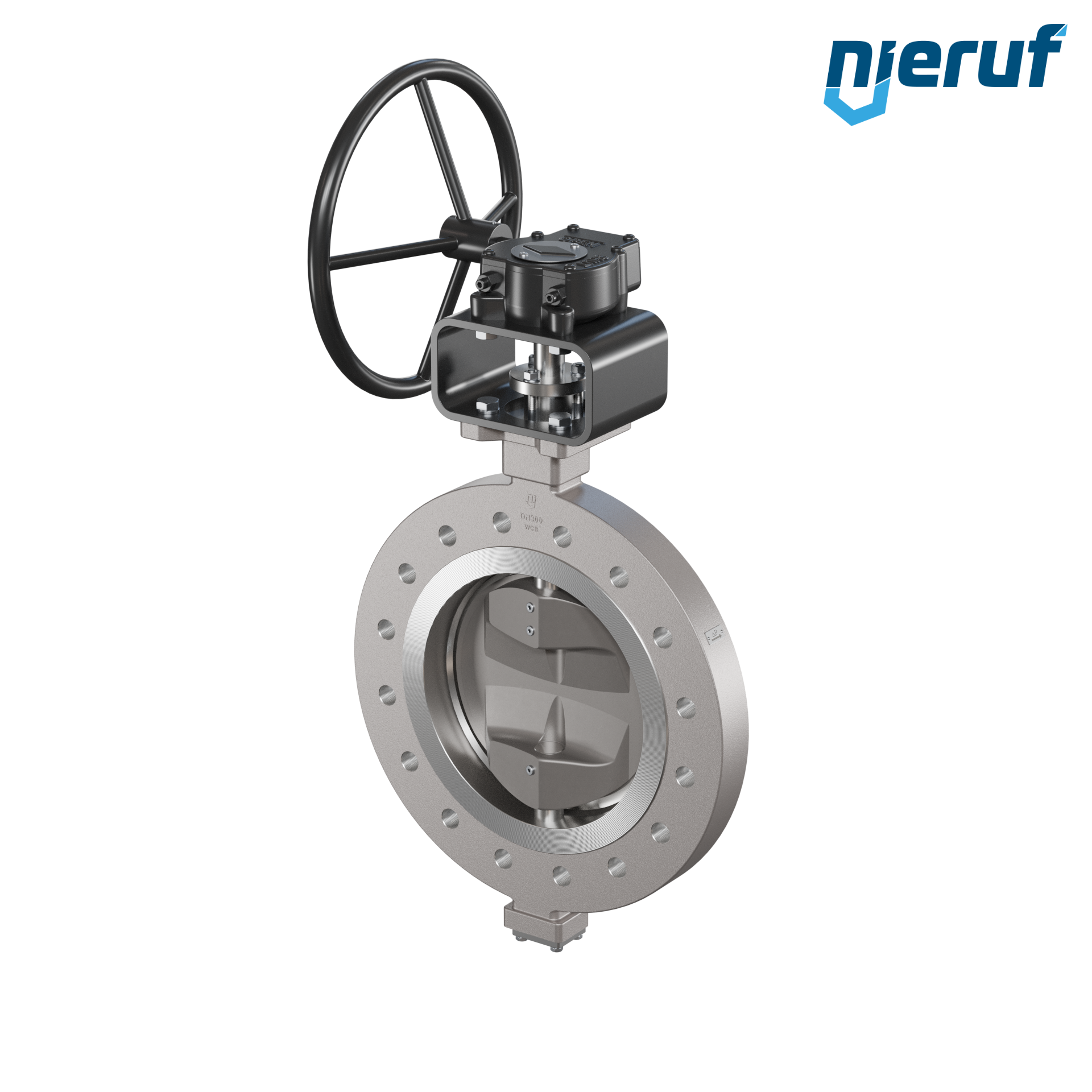 valvola a farfalla triplo eccentrico acciaio inox AK14 DN 300 PN25 volantino