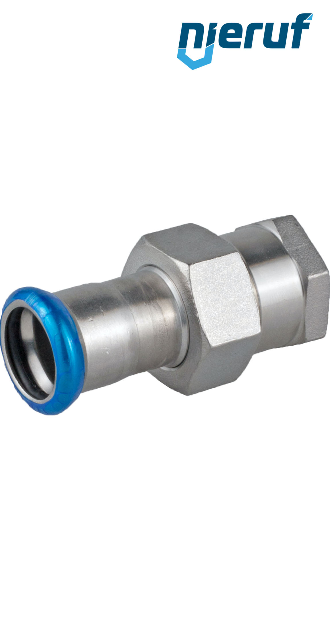 Raccordi dritti a pressare F DN32 - 35,0 mm filettatura interna 1 1/4" pollice acciaio inox