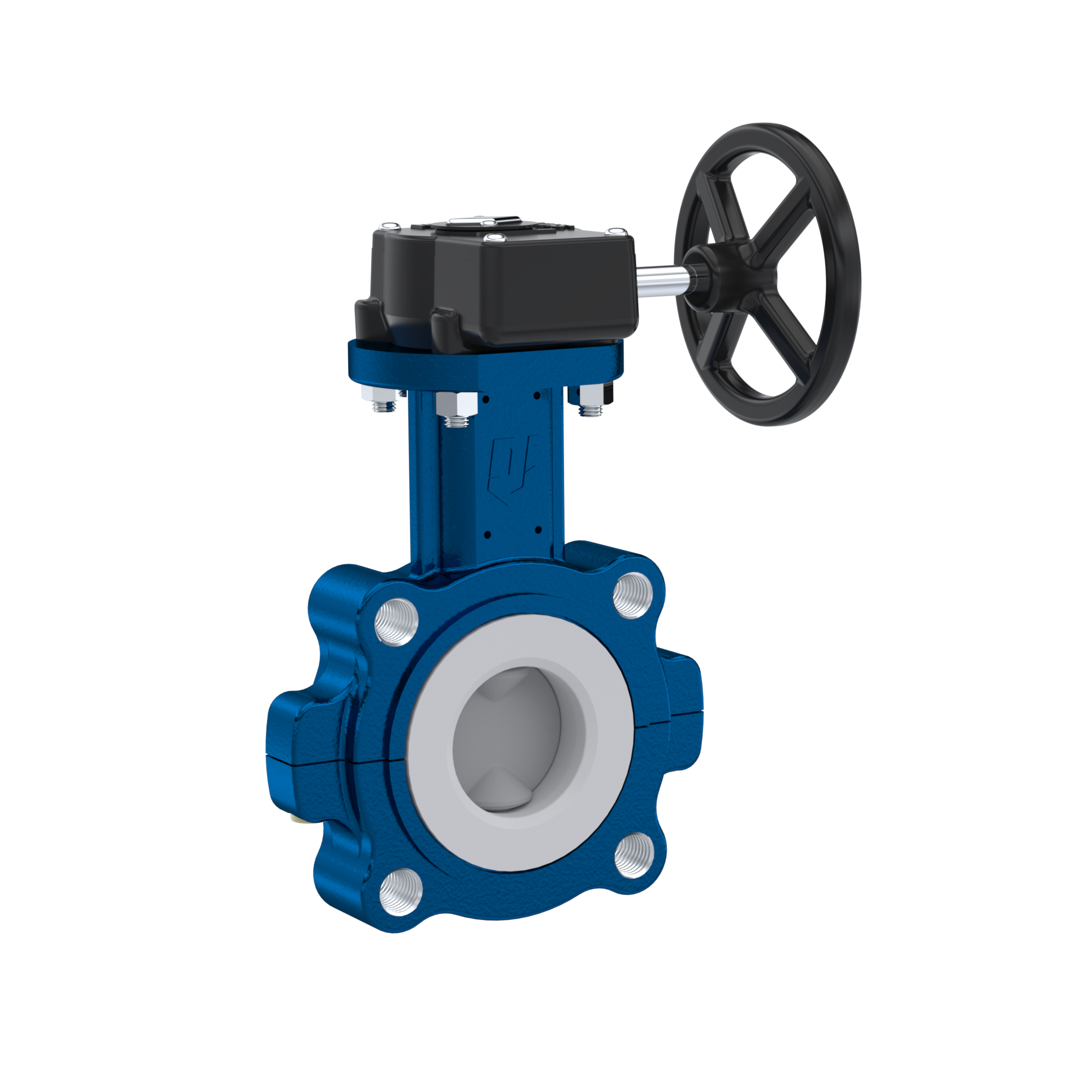 valvola a farfalla PTFE AK10 DN50 ANSI150 volantino manuale inserto in FKM