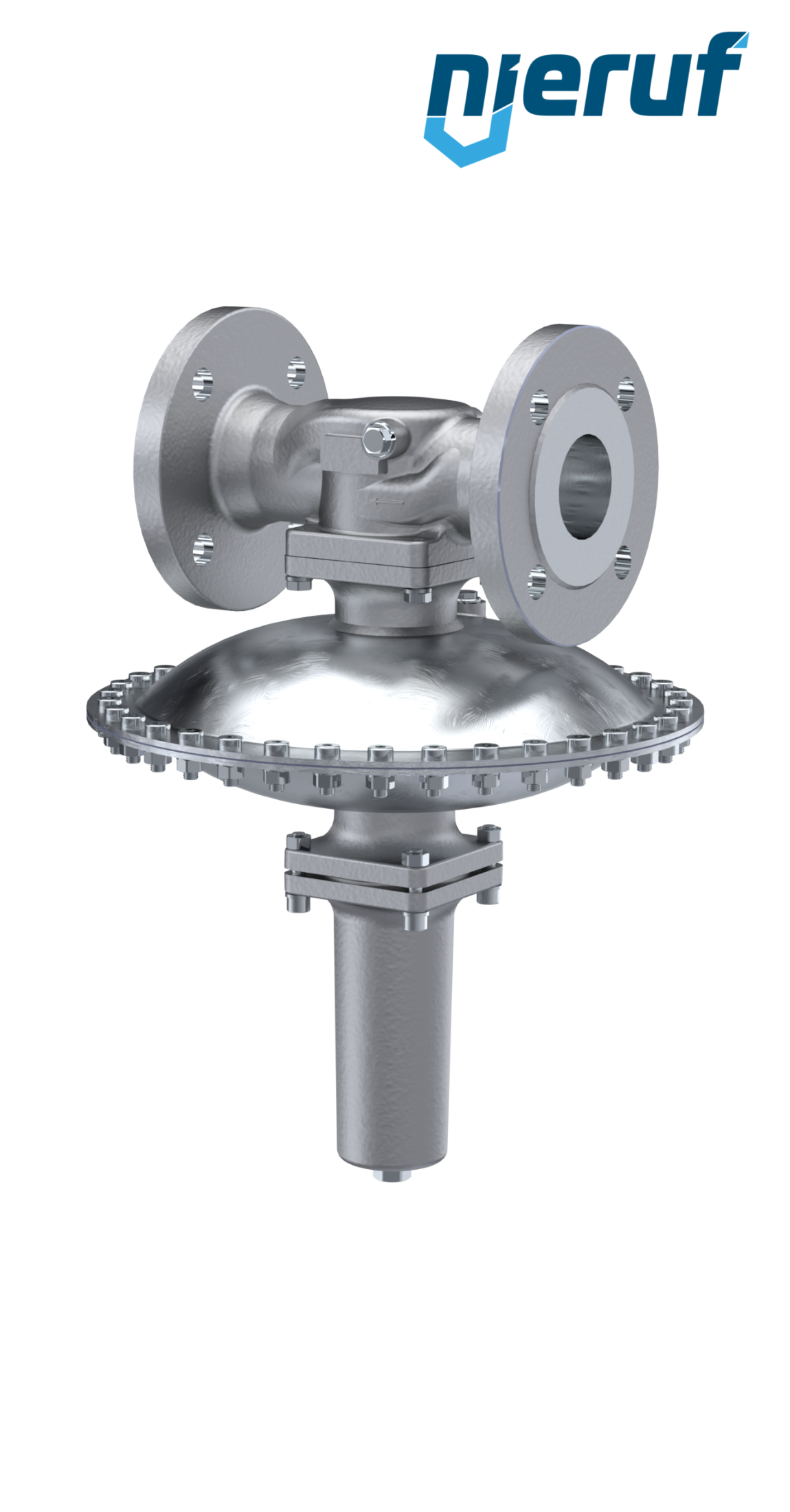 Regolatore in mbar DN50 DM23 flangia DIN EN 1092 acciaio inossidabile FKM 30 - 500 mbar